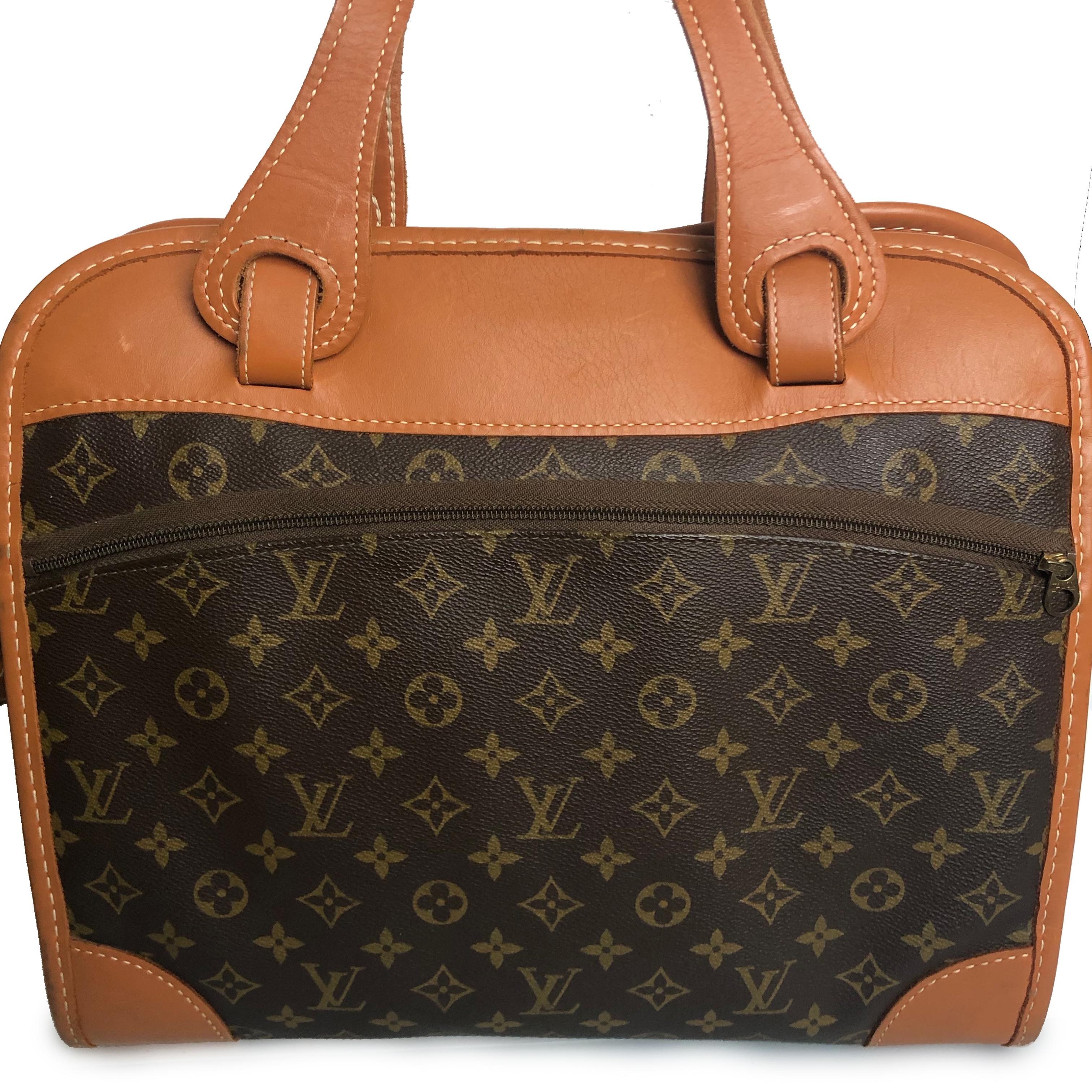 Black Louis Vuitton x The French Luggage Co Diaper Bag Satchel Travel Carry On Vintage