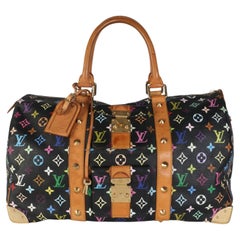 Louis Vuitton x TM Black Monogram Multicolore Keepall 45
