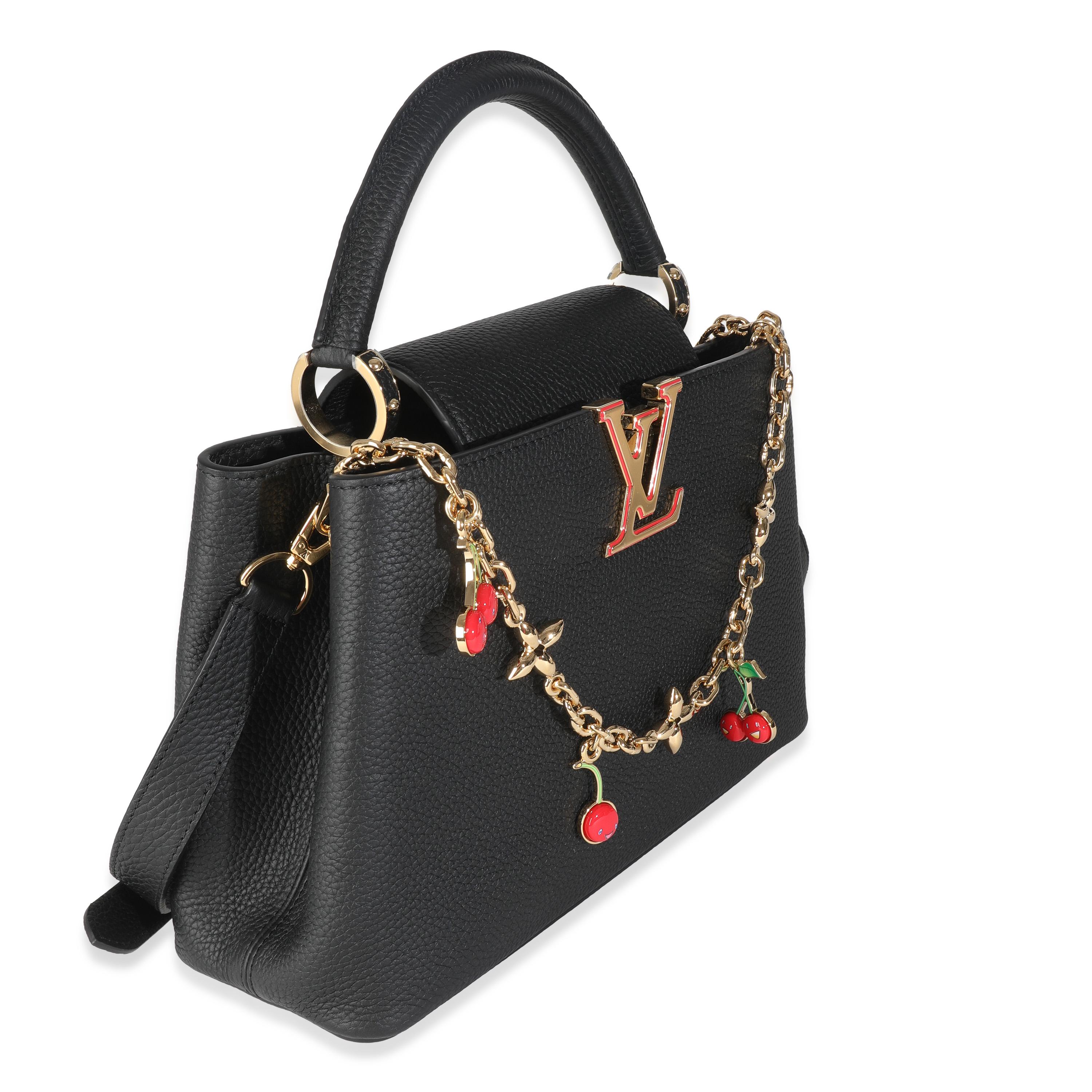 Louis Vuitton x TM Black Taurillon Capucines MM In New Condition For Sale In New York, NY