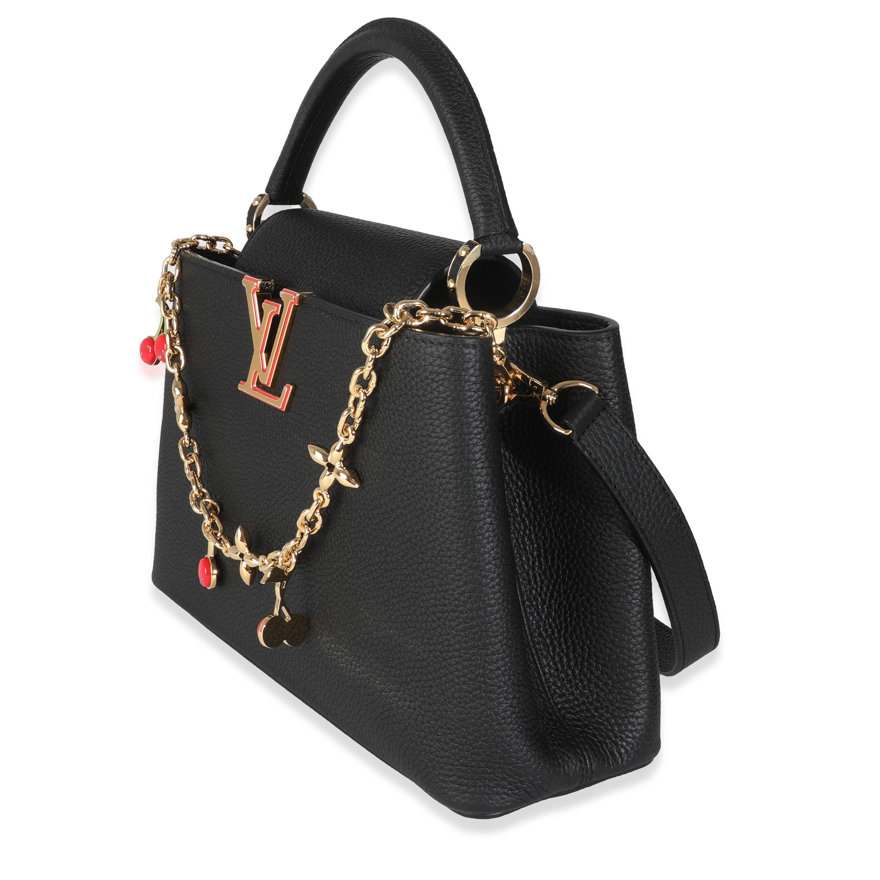 Women's Louis Vuitton x TM Black Taurillon Capucines MM For Sale