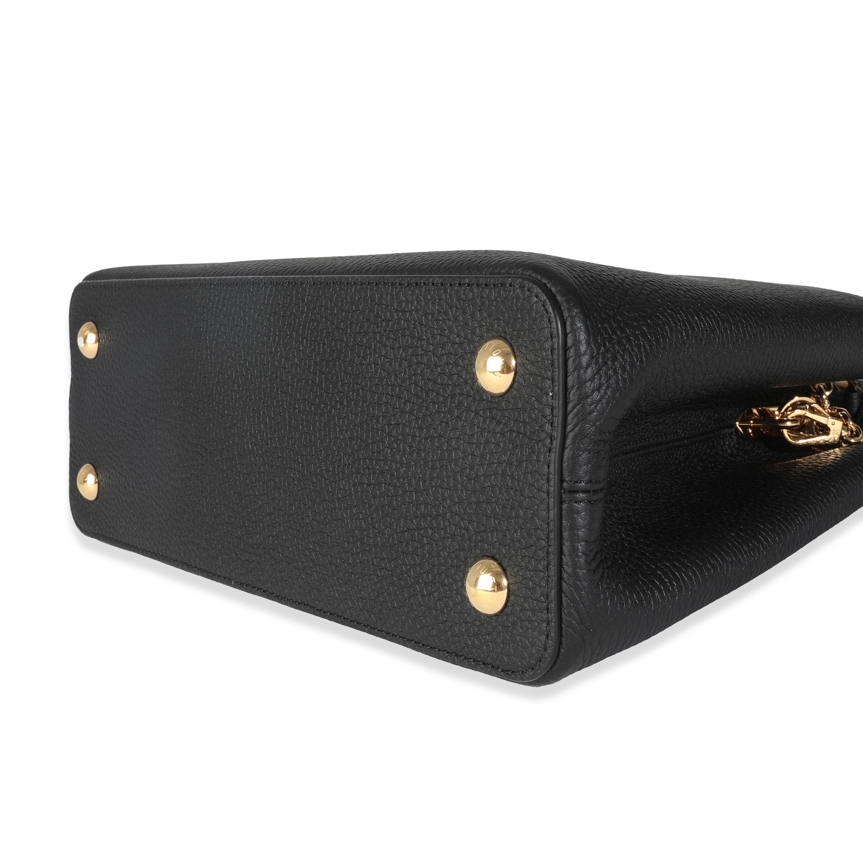 Louis Vuitton x TM Black Taurillon Capucines MM For Sale 1