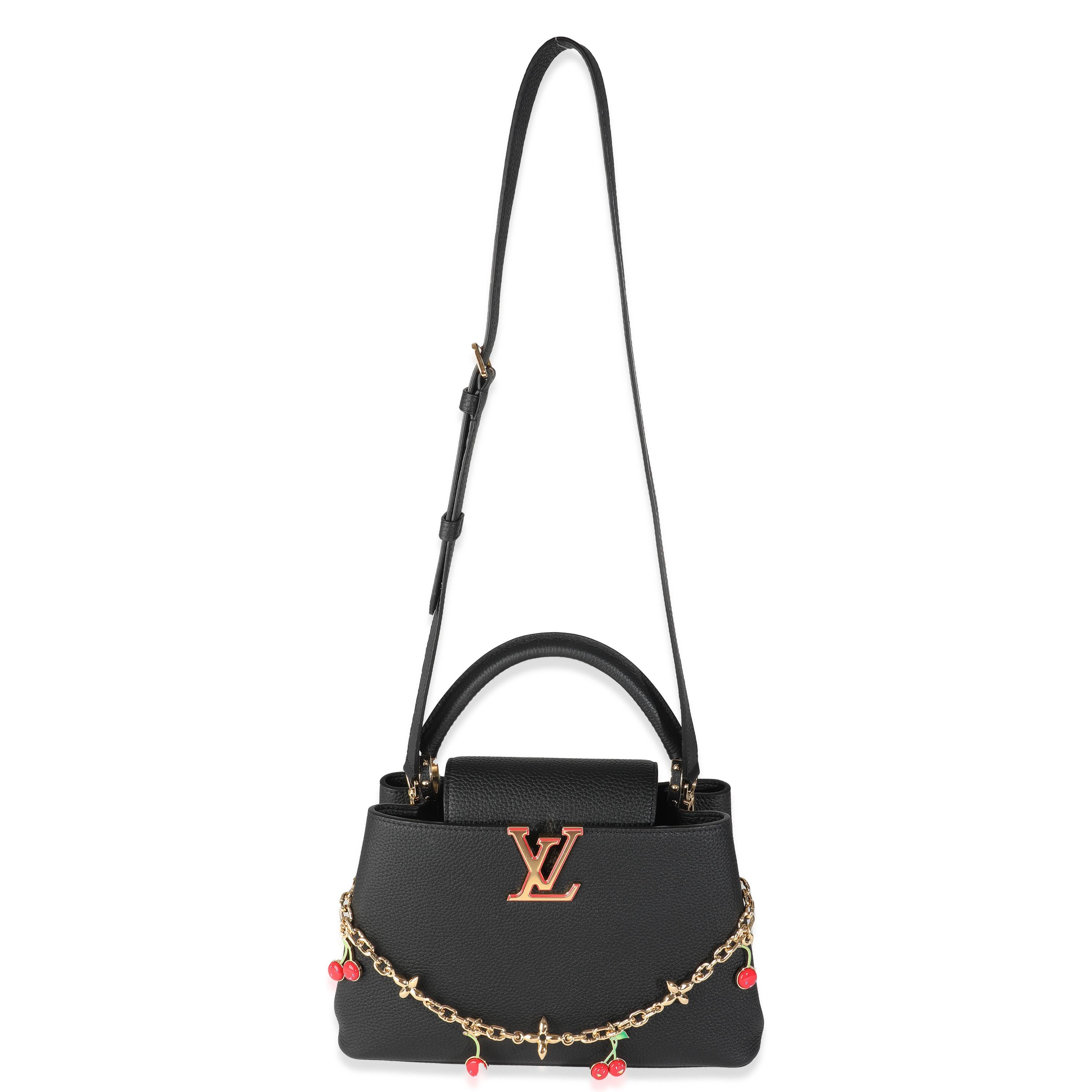 Louis Vuitton x TM Black Taurillon Capucines MM For Sale 2