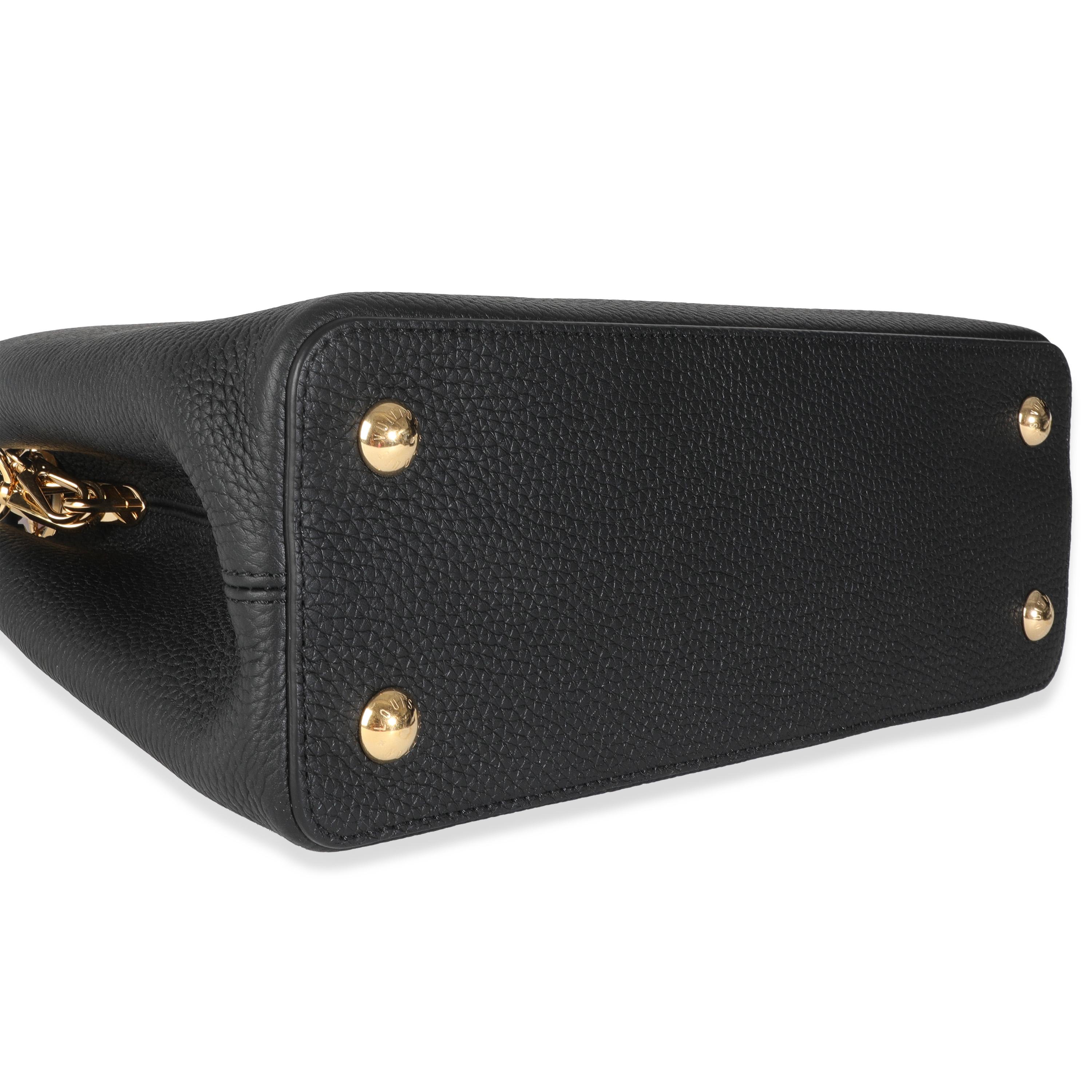 Louis Vuitton x TM Black Taurillon Capucines MM For Sale 3