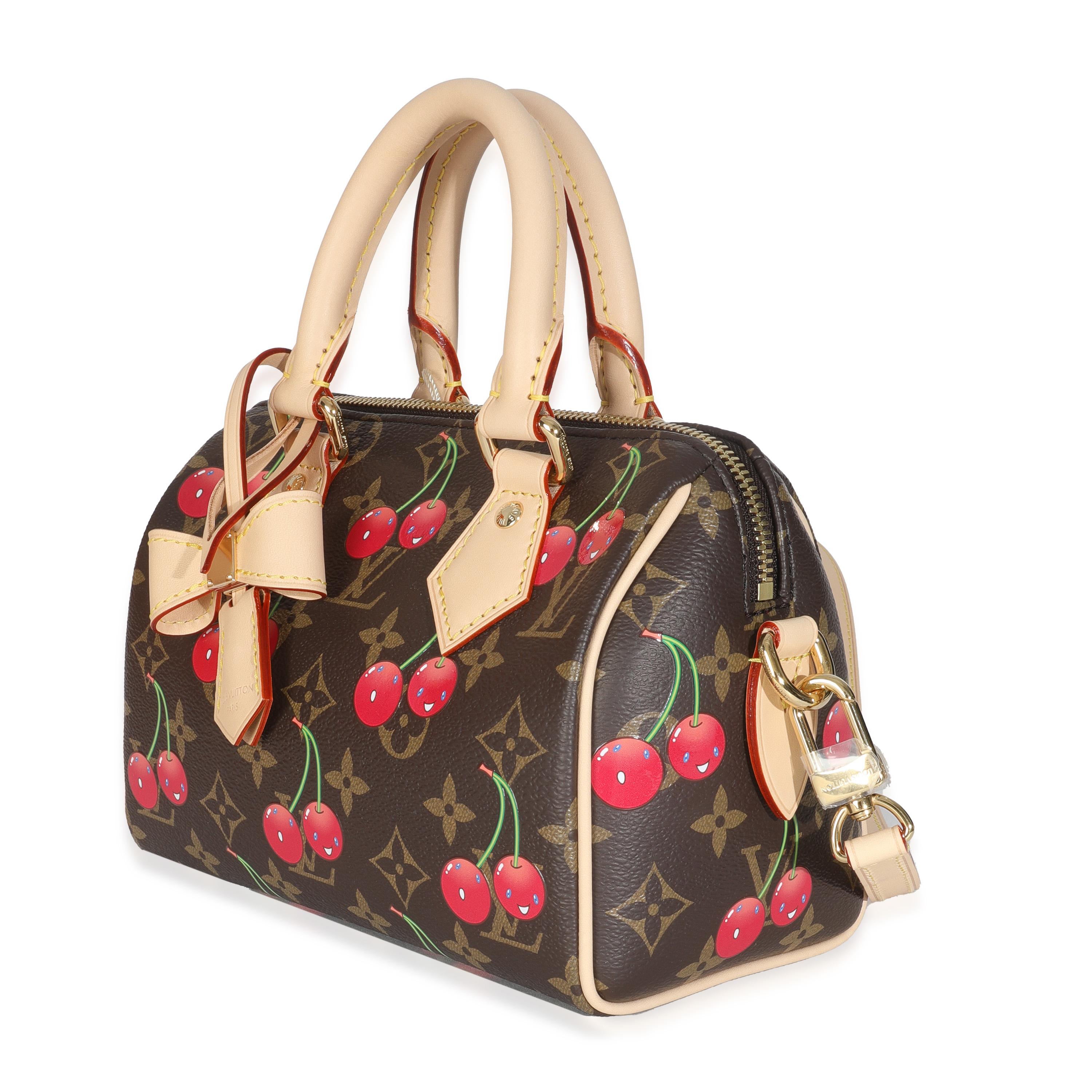 Louis Vuitton x TM Monogram Cerises Canvas Speedy Bandouliere 20 In condizioni Nuovo in vendita a New York, NY