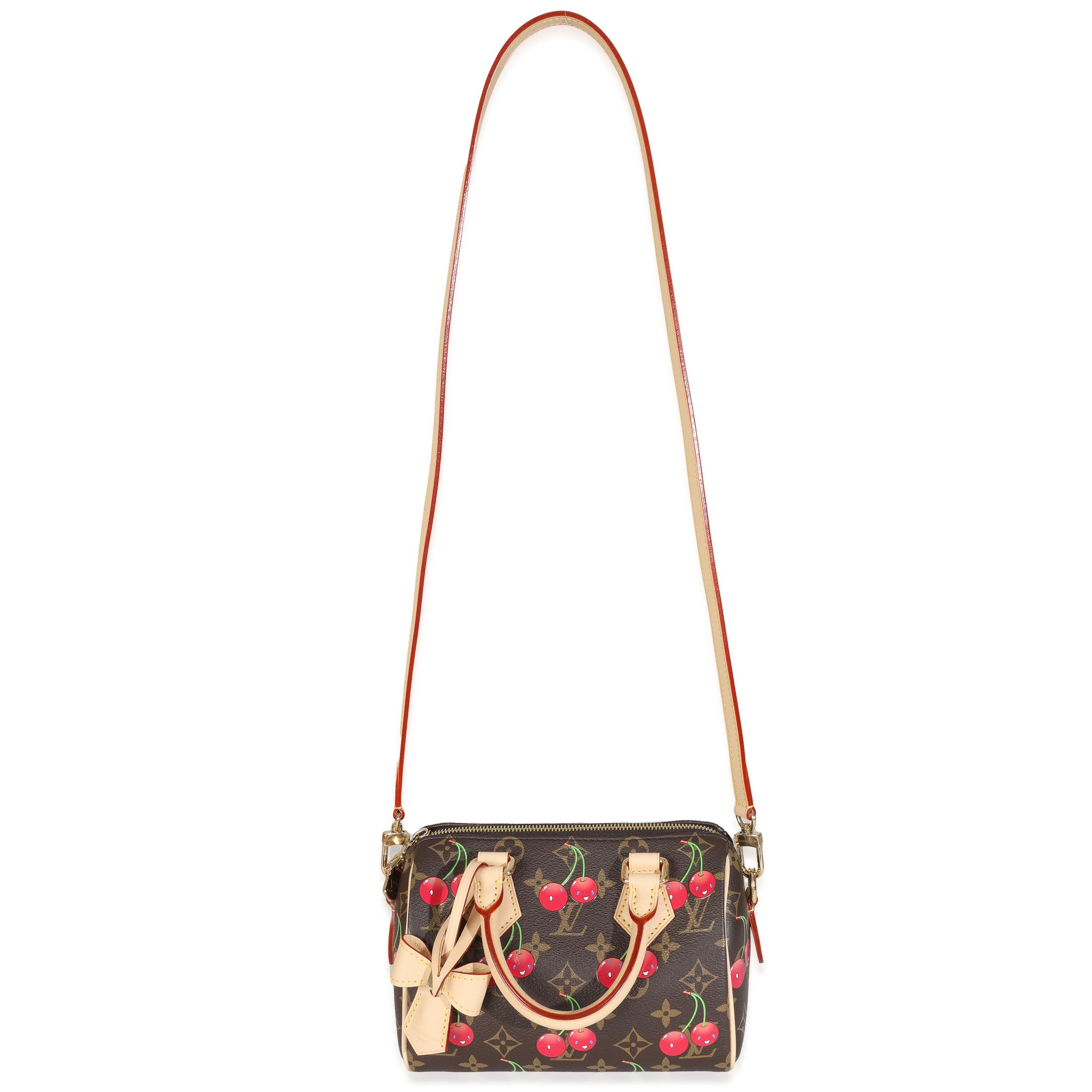Louis Vuitton x TM Monogram Cerises Canvas Speedy Bandouliere 20 in vendita 1