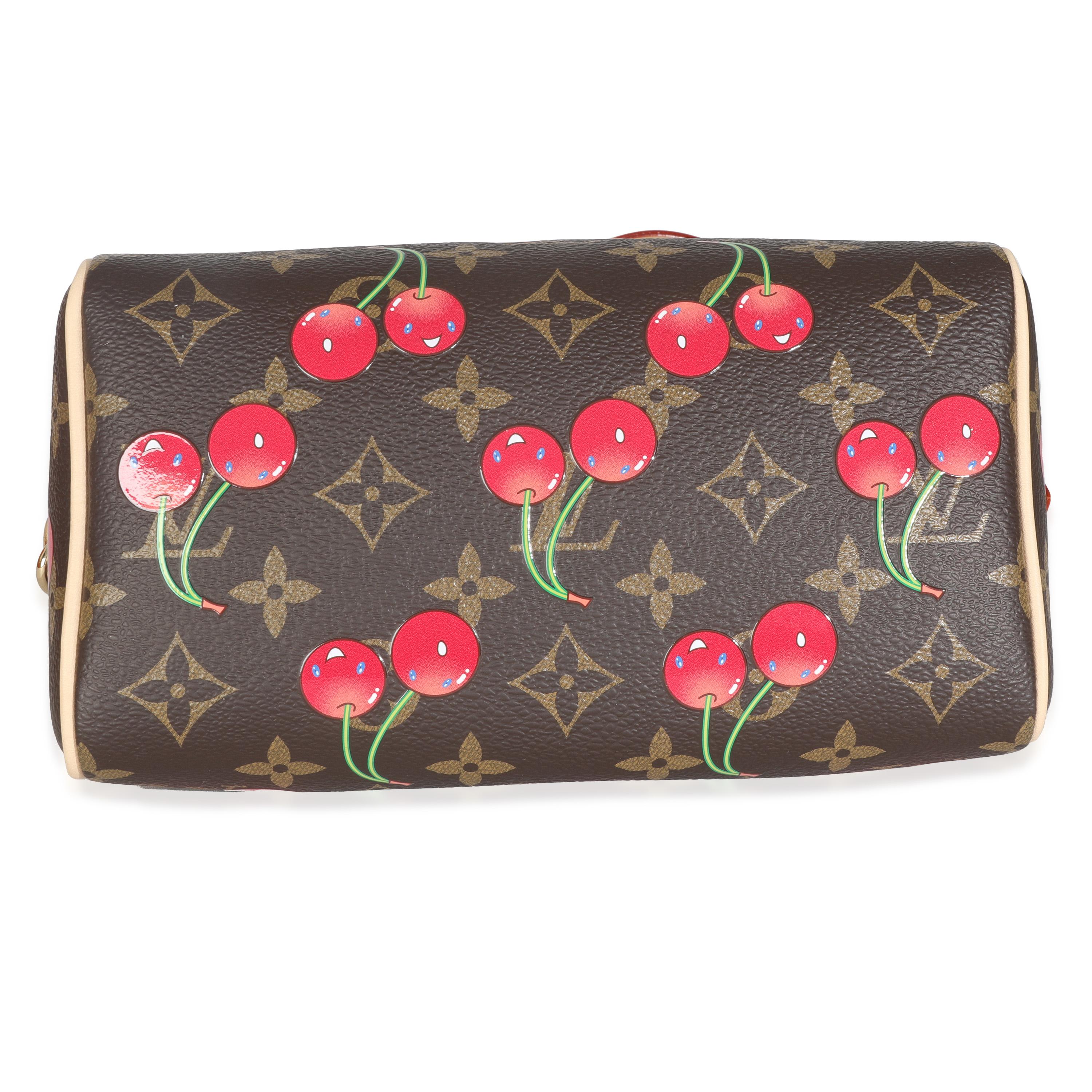 Louis Vuitton x TM Monogram Cerises Canvas Speedy Bandouliere 20 in vendita 3