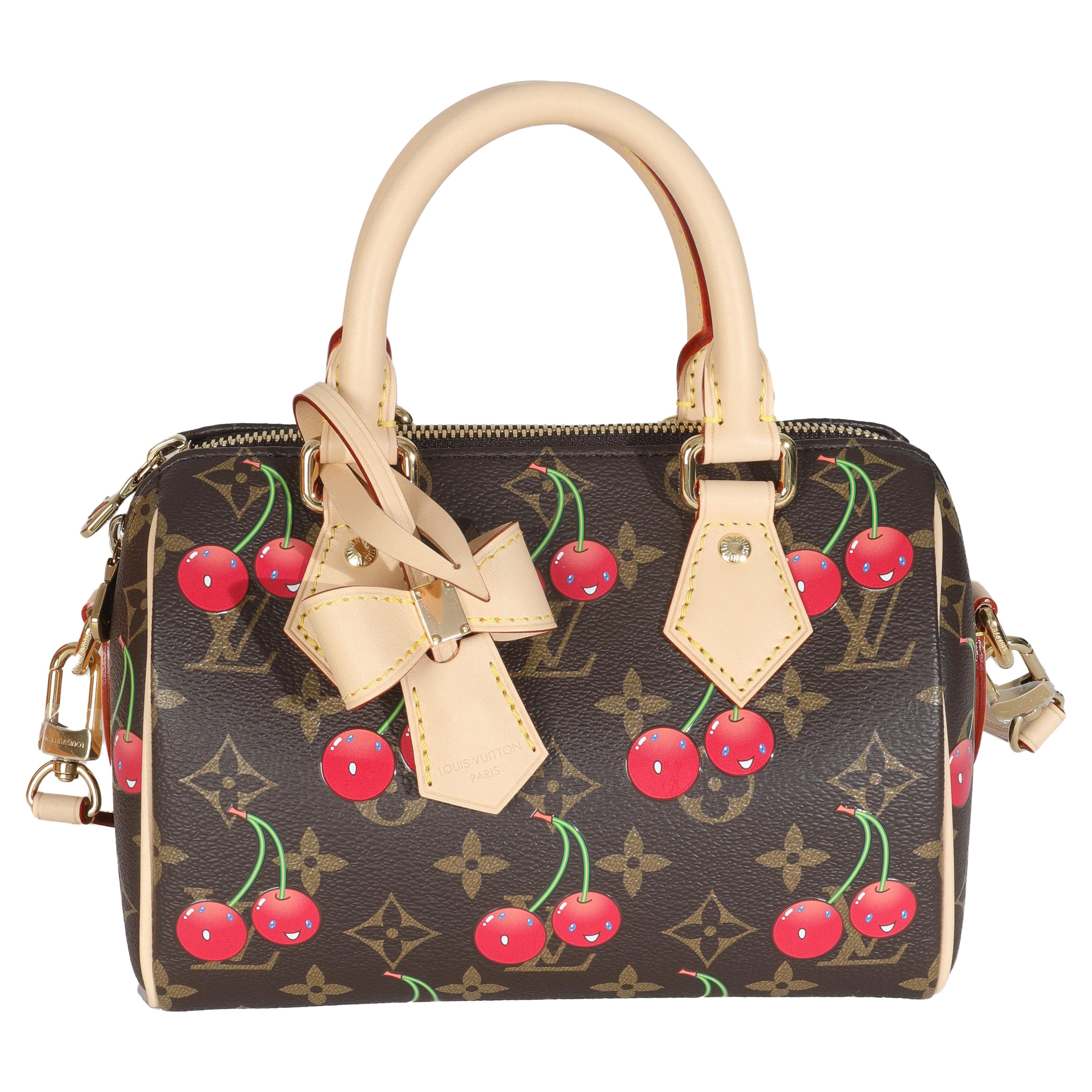 Louis Vuitton x TM Monogram Cerises Canvas Speedy Bandouliere 20 in vendita