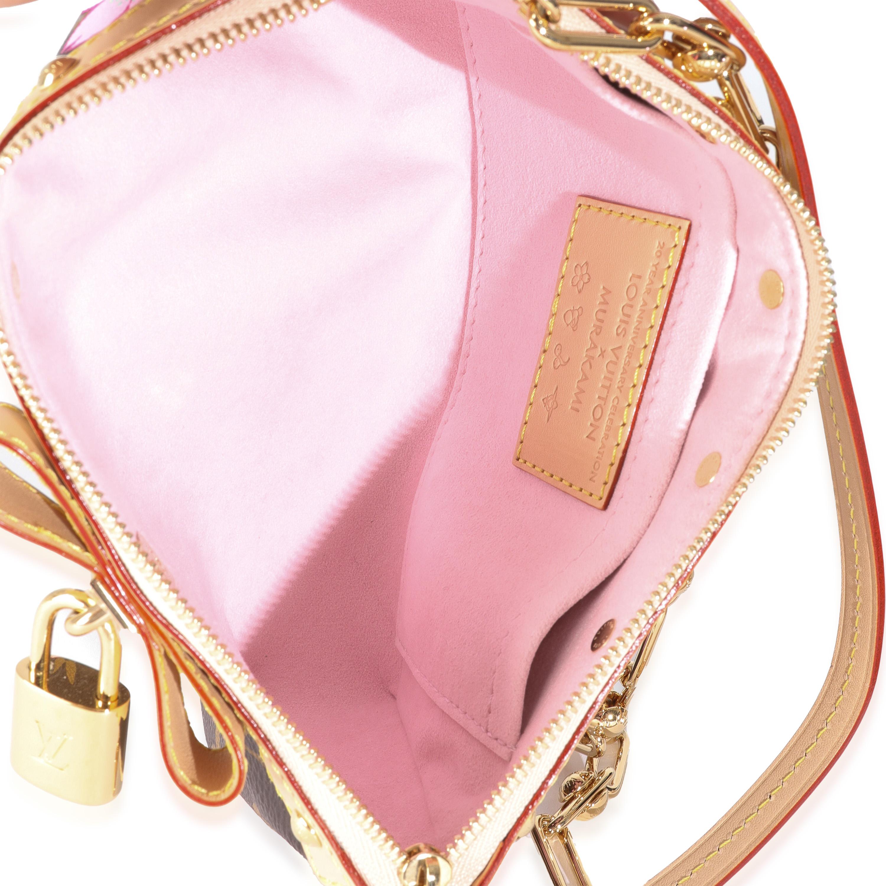 Louis Vuitton x TM Sakura Brown Monogram Canvas Pochette Accessoires For Sale 2