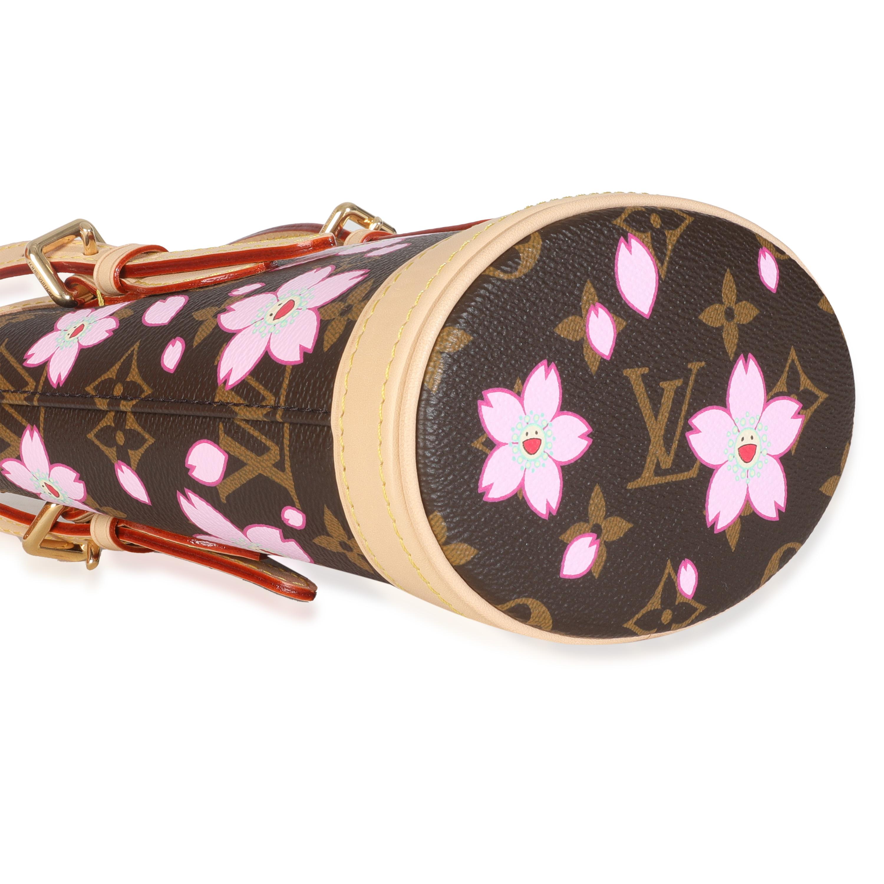 Louis Vuitton x TM Sakura Brown Monogram Cherry Blossom Nano Bucket For Sale 1