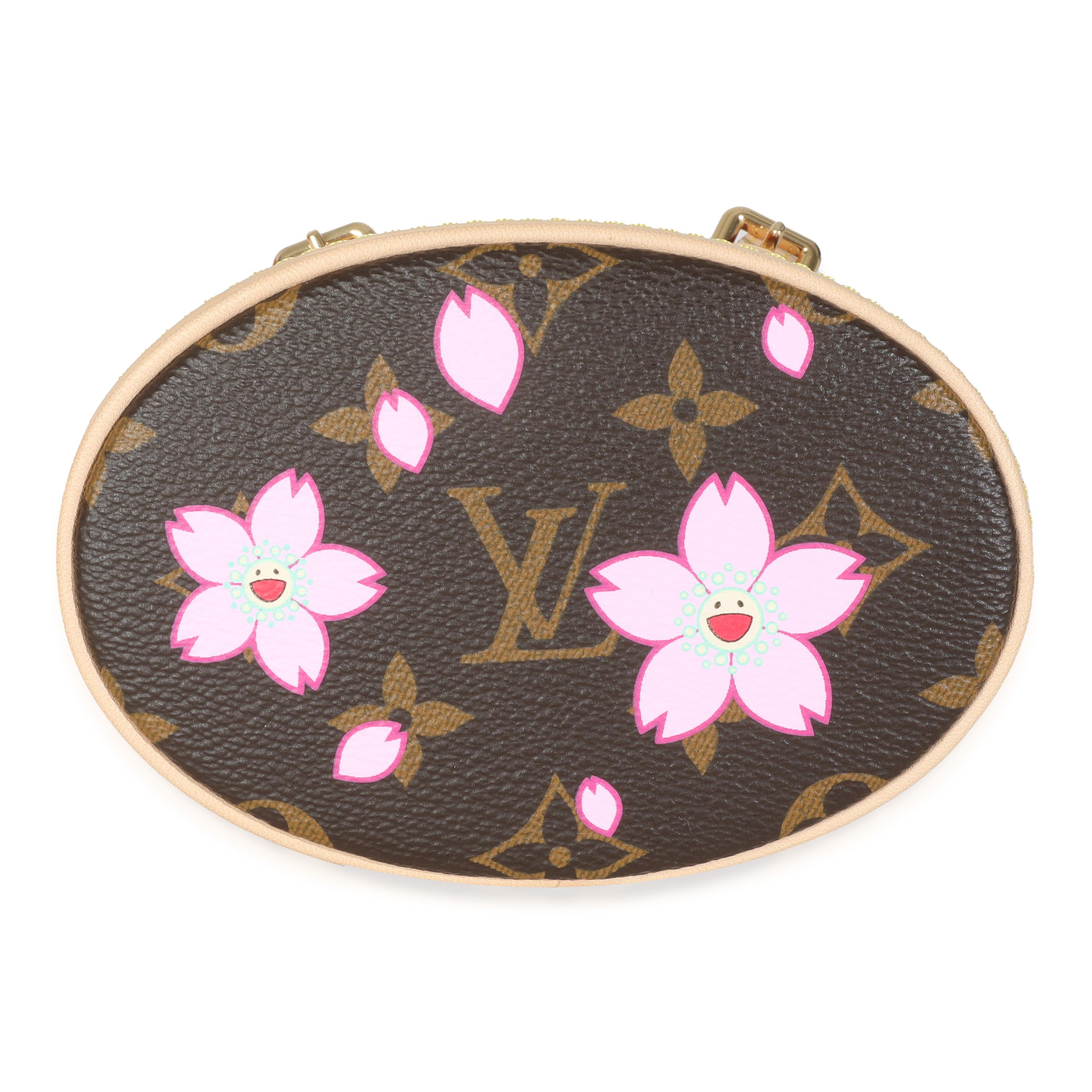 Louis Vuitton x TM Sakura Brown Monogram Cherry Blossom Nano Bucket For Sale 3