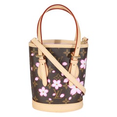 Louis Vuitton x TM Sakura Secchiello Nano Monogram Marrone con Fiori di Ciliegio