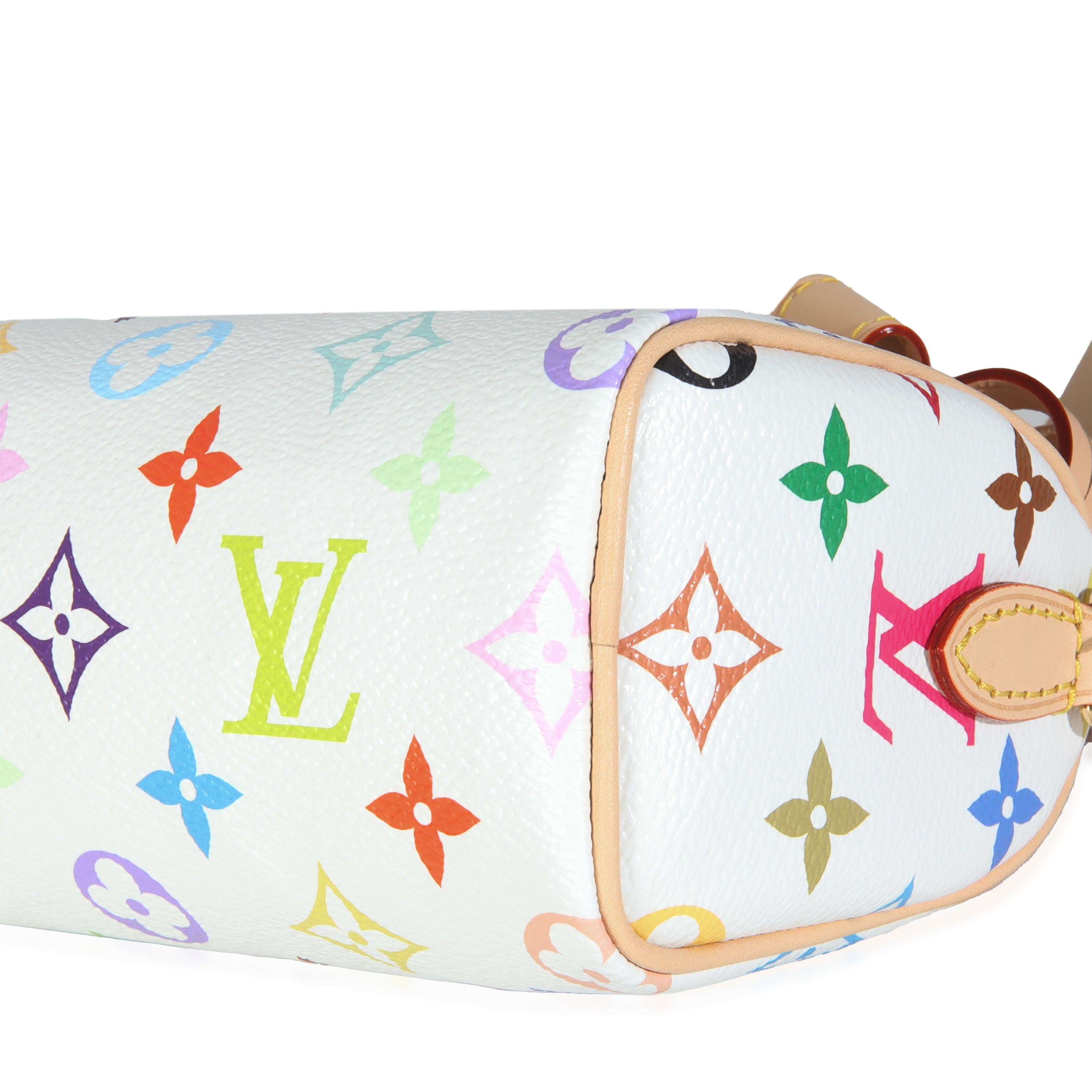 Louis Vuitton x TM Blanco Monograma Multicolor Nano Speedy NM en venta 1