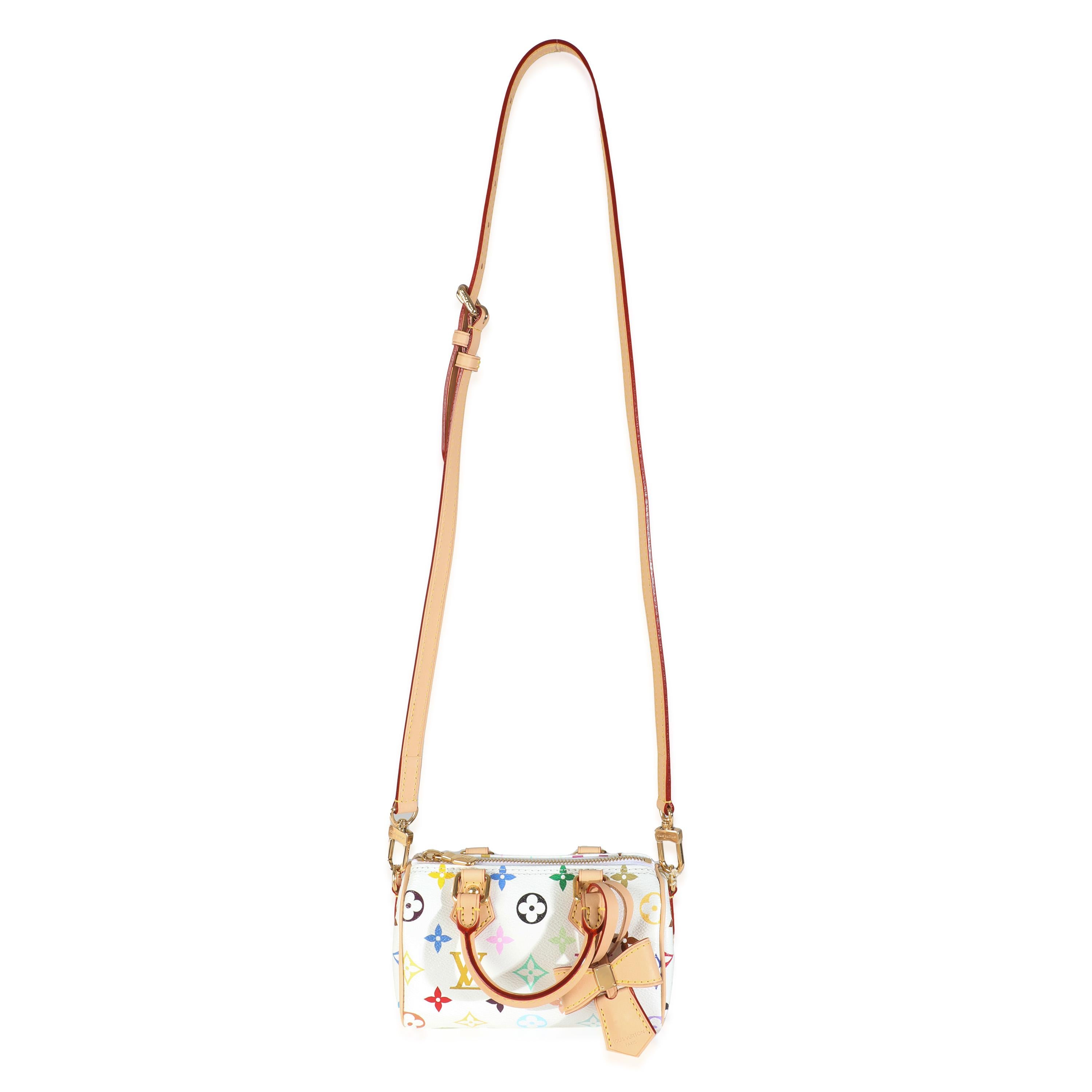 Louis Vuitton x TM Blanco Monograma Multicolor Nano Speedy NM en venta 2