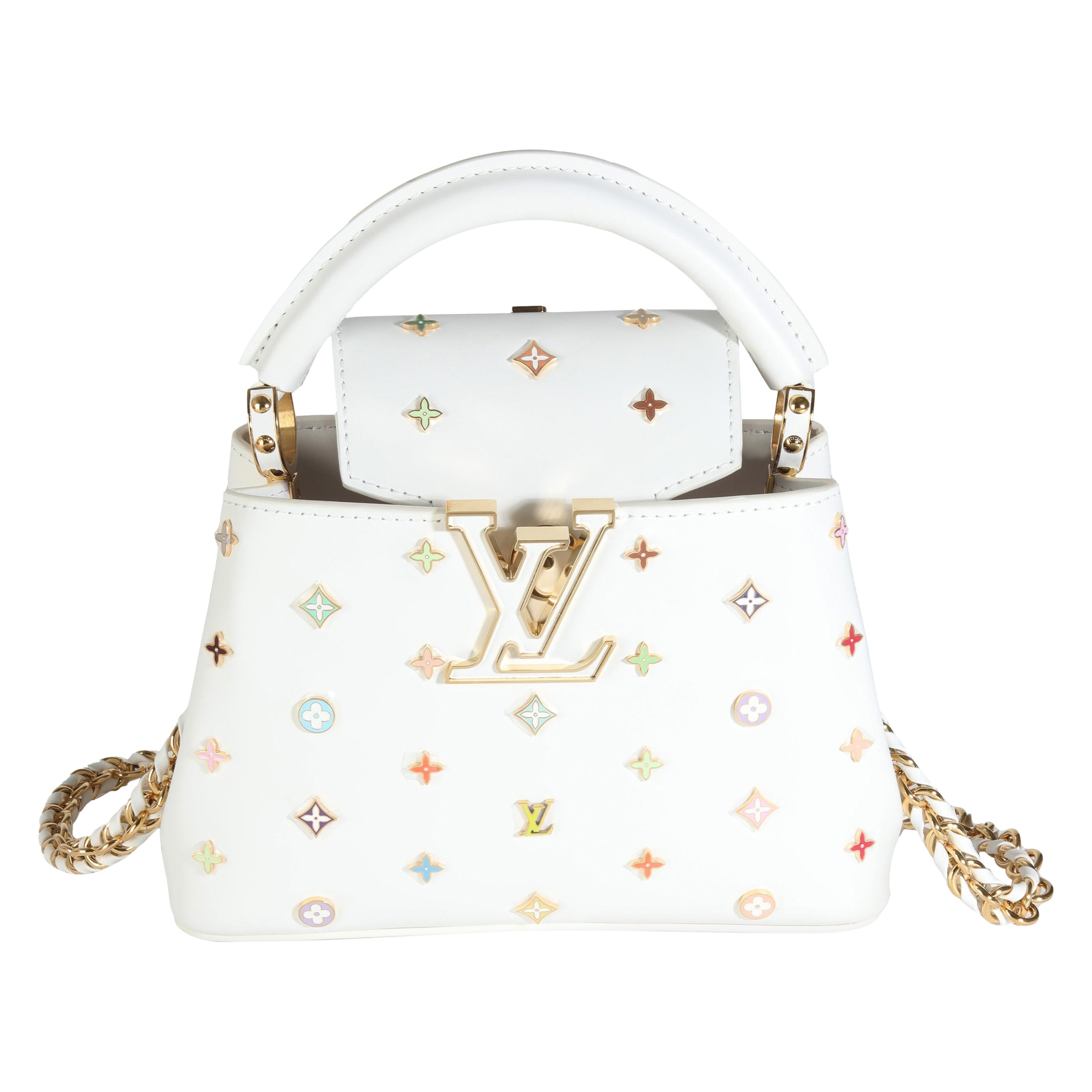 Louis Vuitton x TM Mini Capucines Taurillon blanc