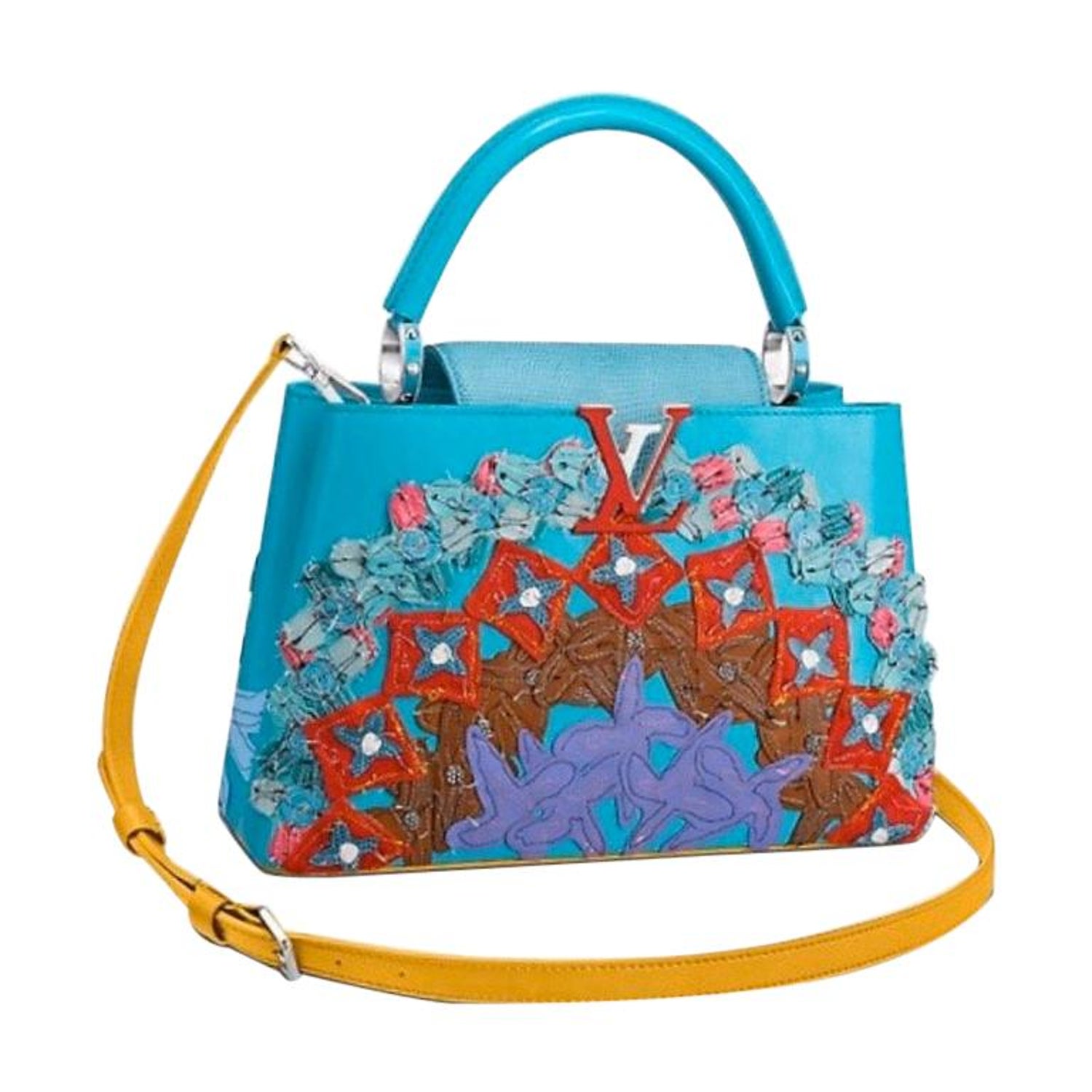 Louis Vuitton - Authenticated Capucines Handbag - Wicker Multicolour For Woman, Very Good condition
