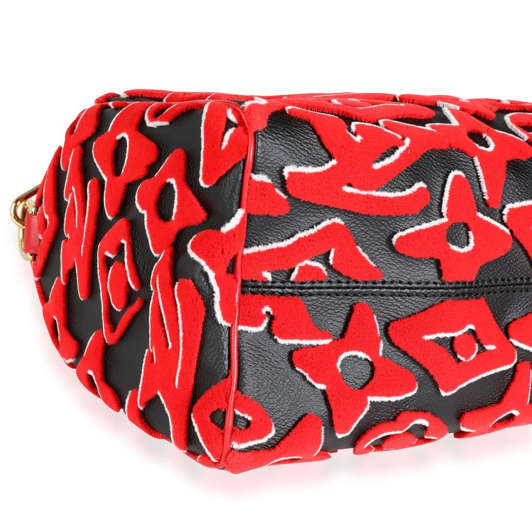 Louis Vuitton LVxUF Urs Fischer Red x Black Monogram Keepall Bandouliere 45  Leather ref.298595 - Joli Closet