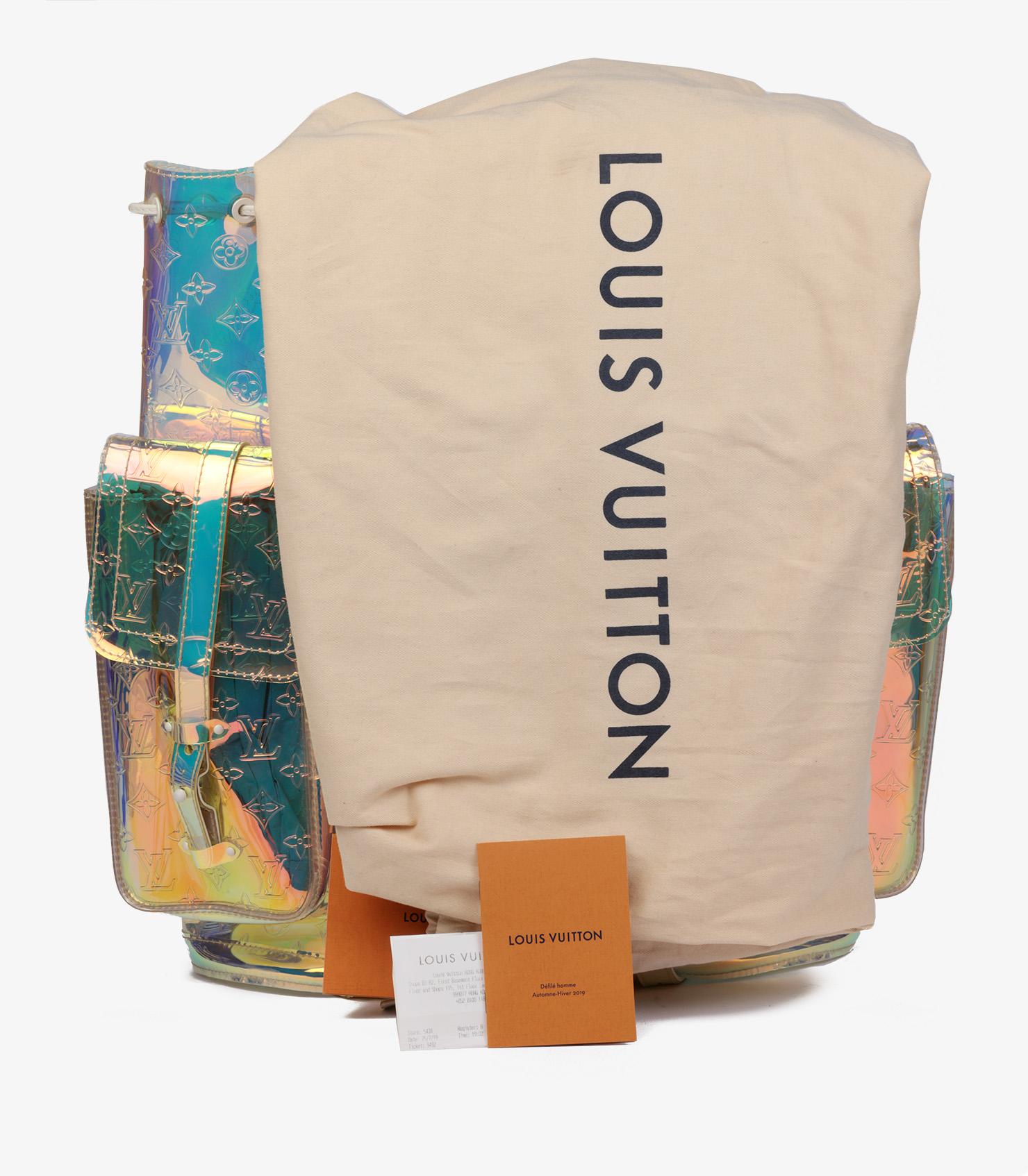 Louis Vuitton x Virgil Abloh - Sac à dos Christopher prisme en PVC irisé GM en vente 5