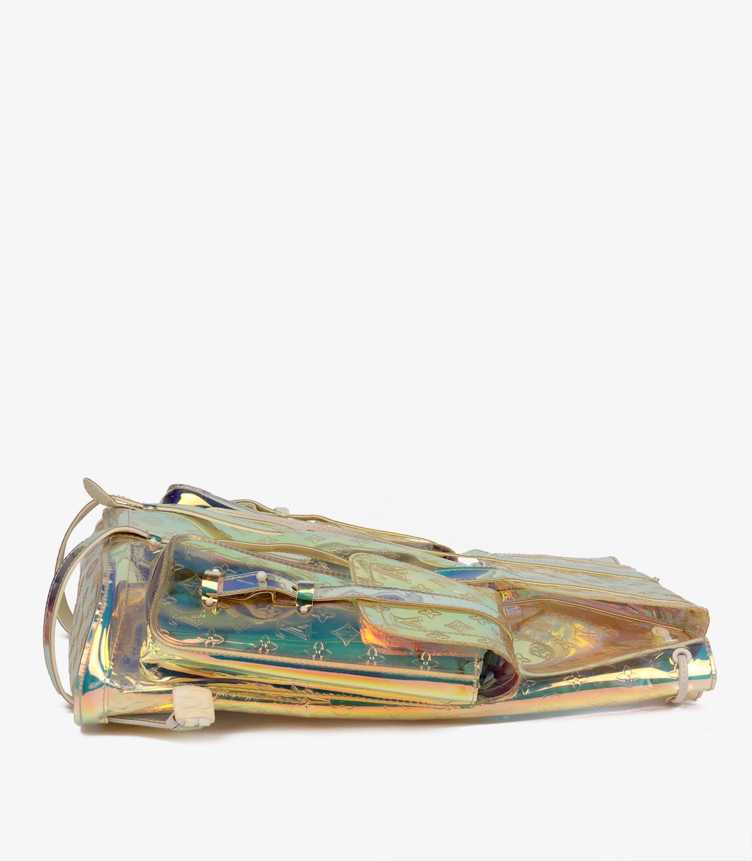 Louis Vuitton x Virgil Abloh - Sac à dos Christopher prisme en PVC irisé GM Excellent état - En vente à Bishop's Stortford, Hertfordshire