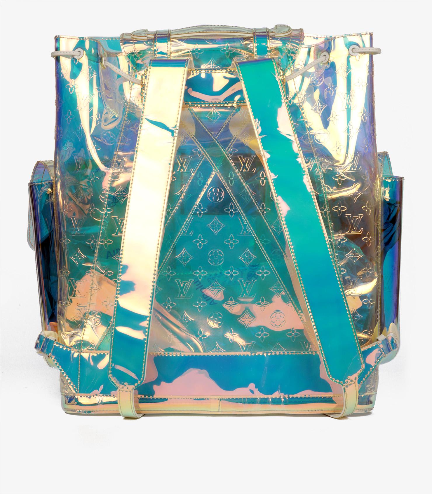 Louis Vuitton x Virgil Abloh - Sac à dos Christopher prisme en PVC irisé GM Unisexe en vente