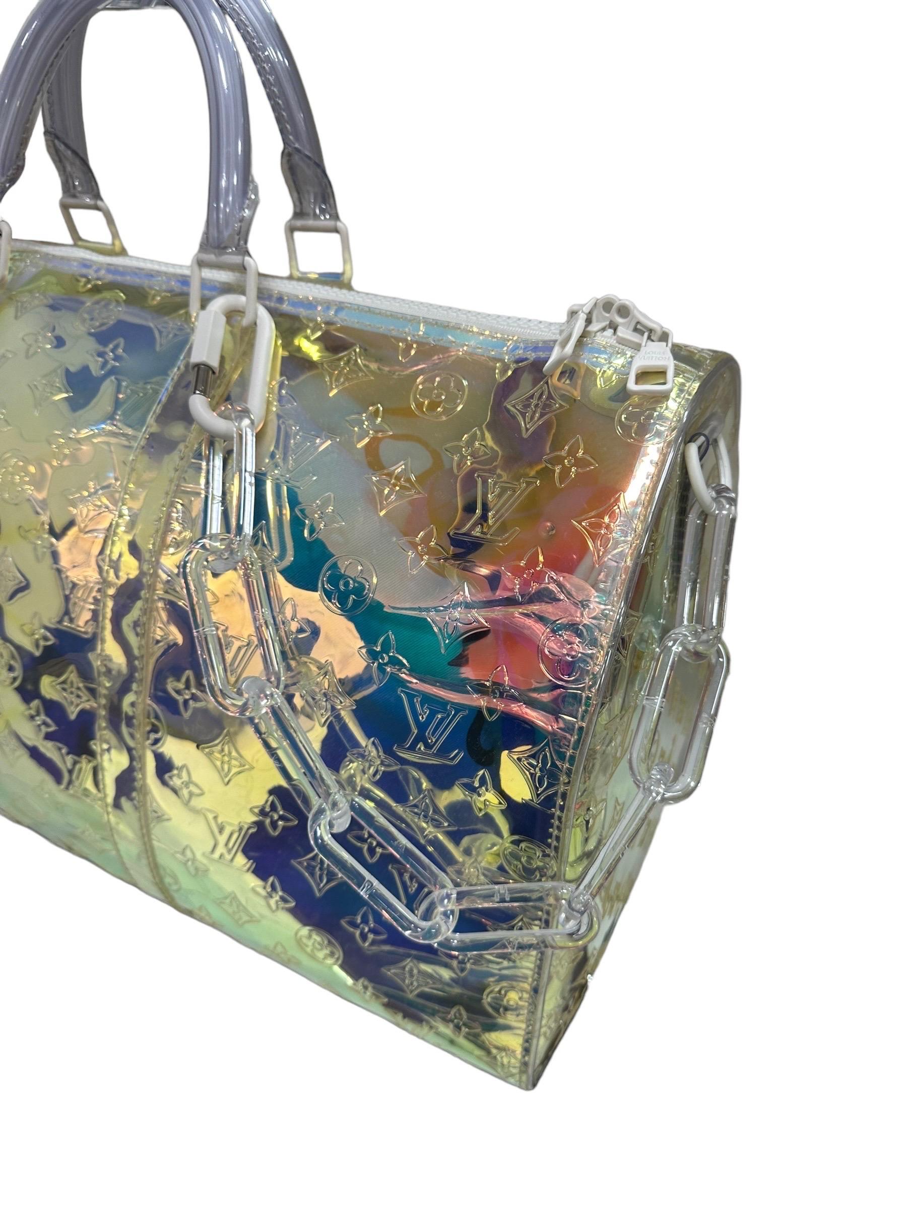 Louis Vuitton X Virgil Abloh Keepall 50 PVC Multicolor In Excellent Condition For Sale In Torre Del Greco, IT