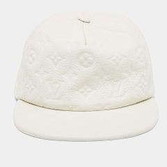 Louis Vuitton X Virgil Abloh Limited Edition White Casquette Monogram Quill Base