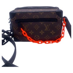 Louis Vuitton x Virgil Abloh Monogram Solar Ray Mini Soft Trunk Orange Chain Bag