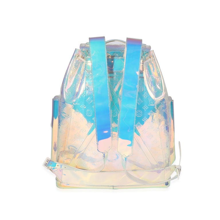 Louis Vuitton Iridescent Monogram Prism Christopher GM Backpack White Hardware, 2019 (Like New)
