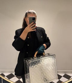 Louis Vuitton x Virgil Abloh Silver Miroir Monogram Vinyl & Vachetta Cotteville