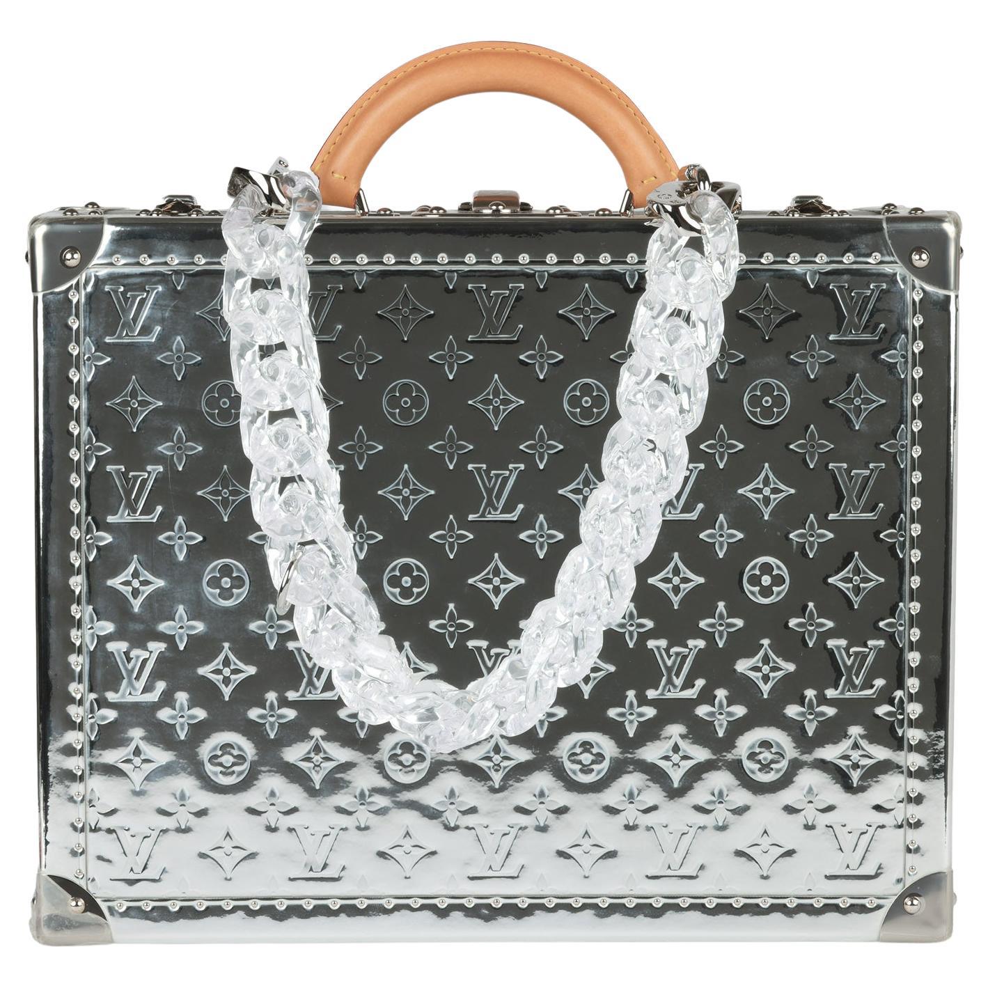 Louis Vuitton x Virgil Abloh Silver Miroir Monogram Vinyl 
Vachetta Cotteville in vendita