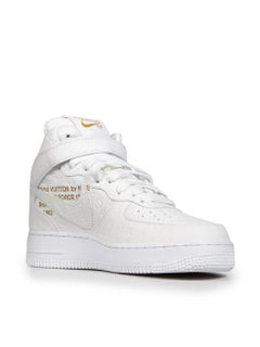 Louis Vuitton x Virgil Abloh White Leather Air Force 1 Trainers Size US 7