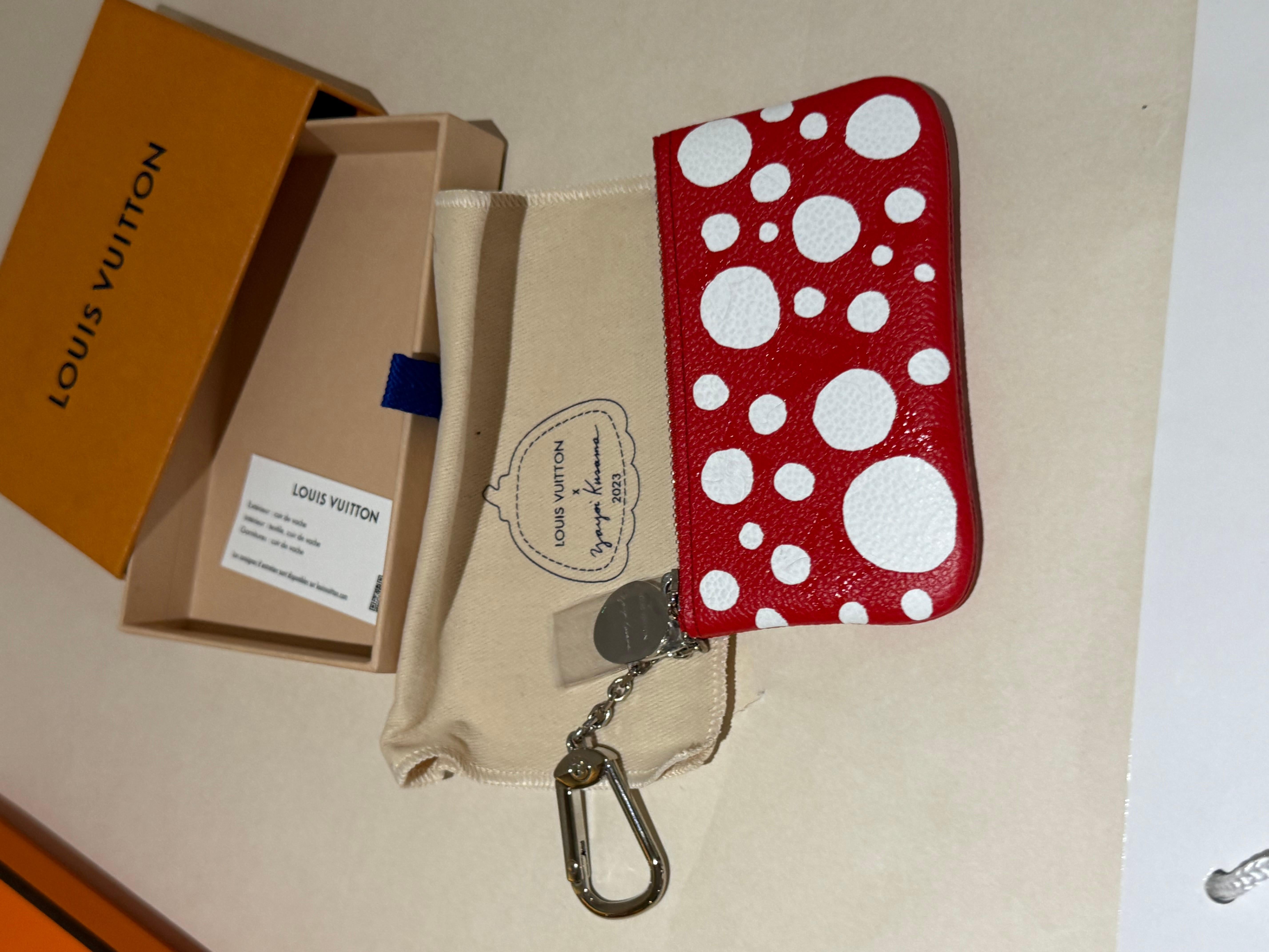 Louis Vuitton x Yayoi Kusama A Red Polka Dot Key Pouch In New Condition For Sale In London, England