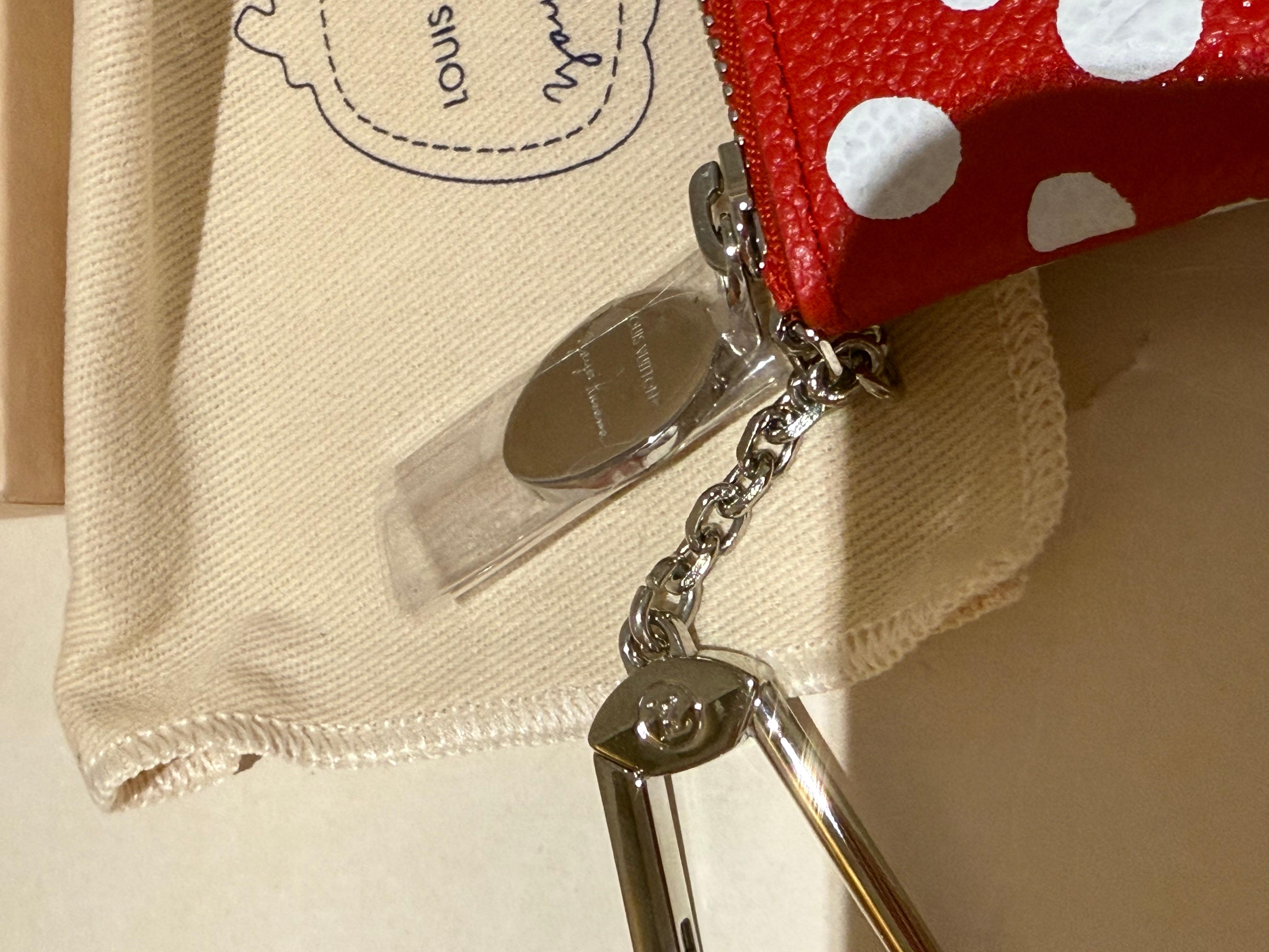Women's or Men's Louis Vuitton x Yayoi Kusama A Red Polka Dot Key Pouch For Sale