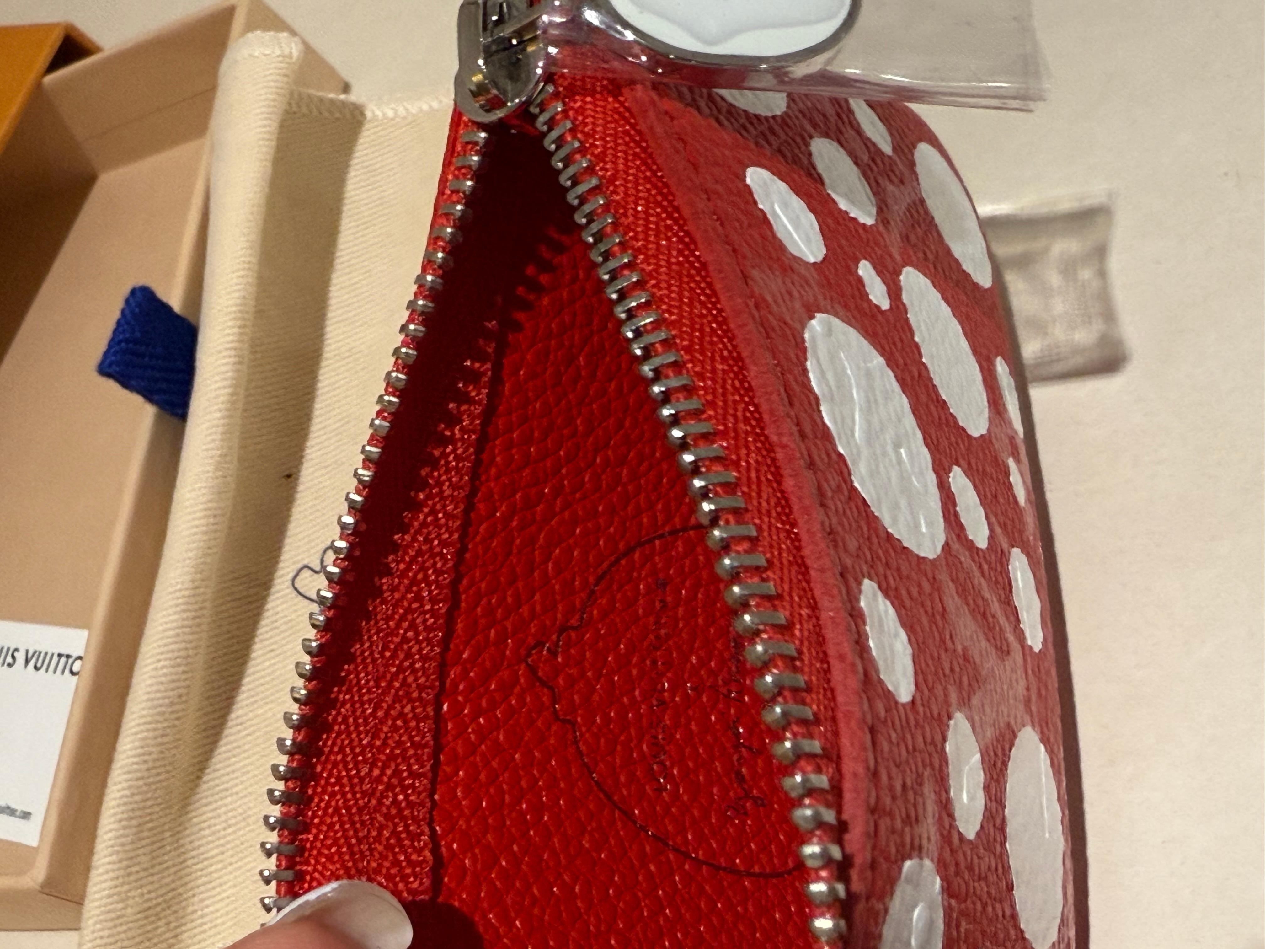 Louis Vuitton x Yayoi Kusama A Red Polka Dot Key Pouch For Sale 1