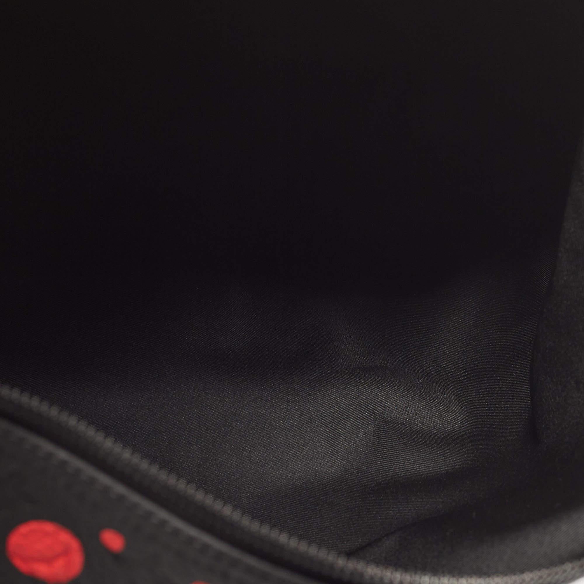 Louis Vuitton X Yayoi Kusama Black/Red Monogram Empreinte Leather Keepall 50  9