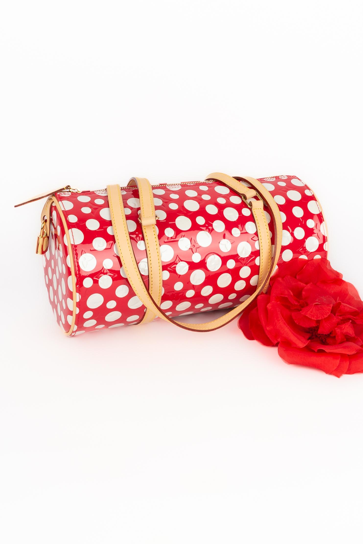 White Louis Vuitton x Yayoi Kusama butterfly bag Large 2012 For Sale
