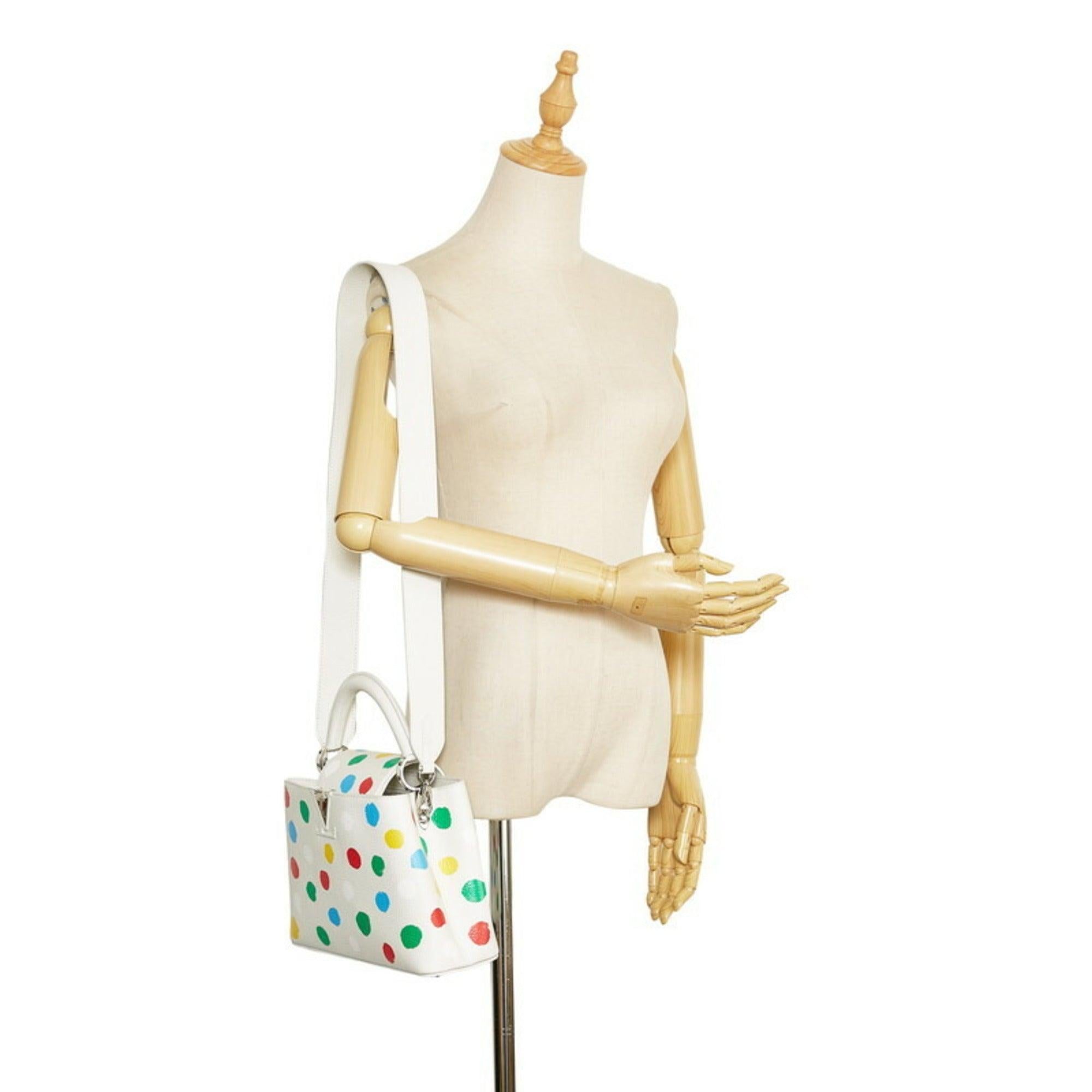 Louis Vuitton x Yayoi Kusama Capucine Painted Handbag Shoulder Bag For Sale 6