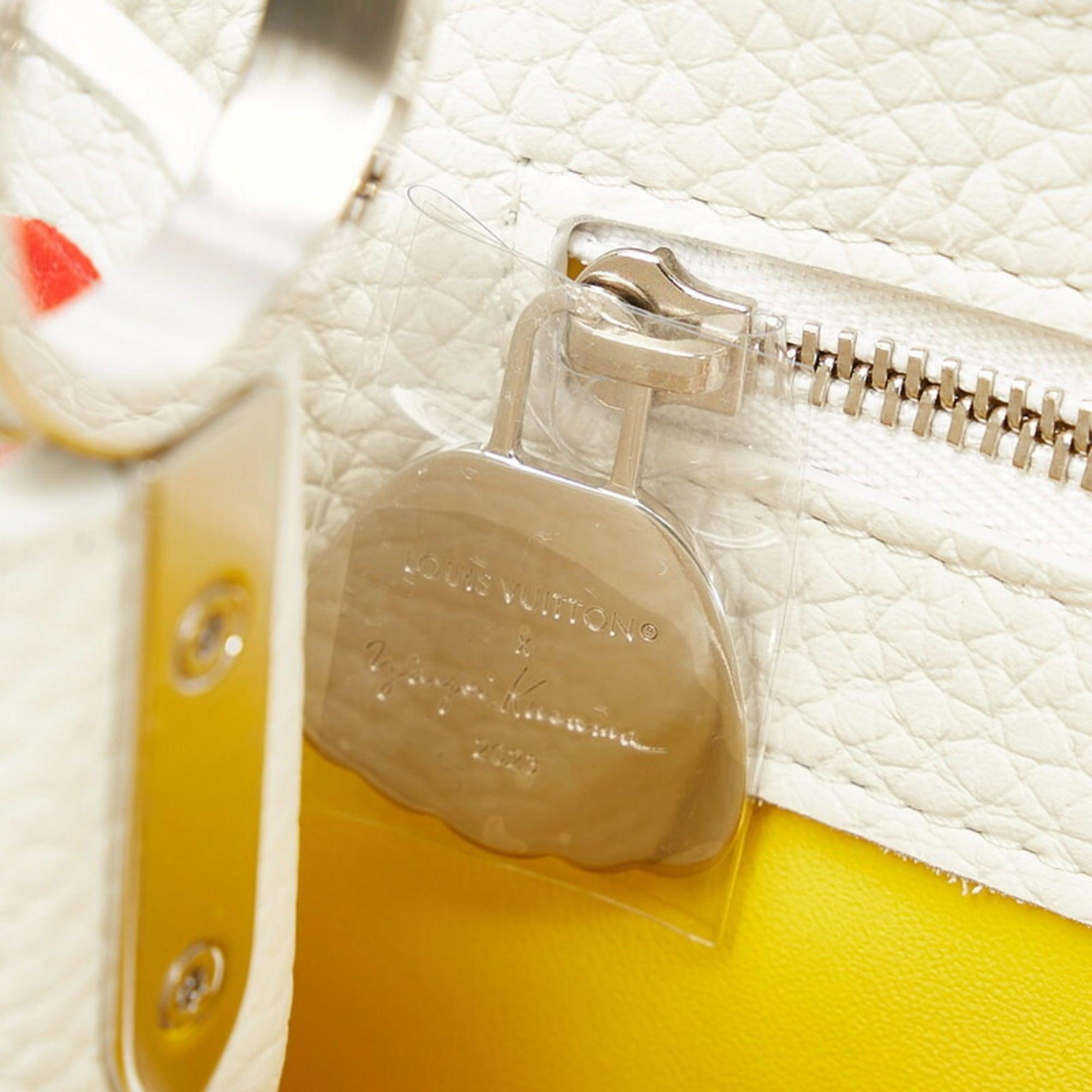 Louis Vuitton x Yayoi Kusama Capucine Painted Handbag Shoulder Bag For Sale 3
