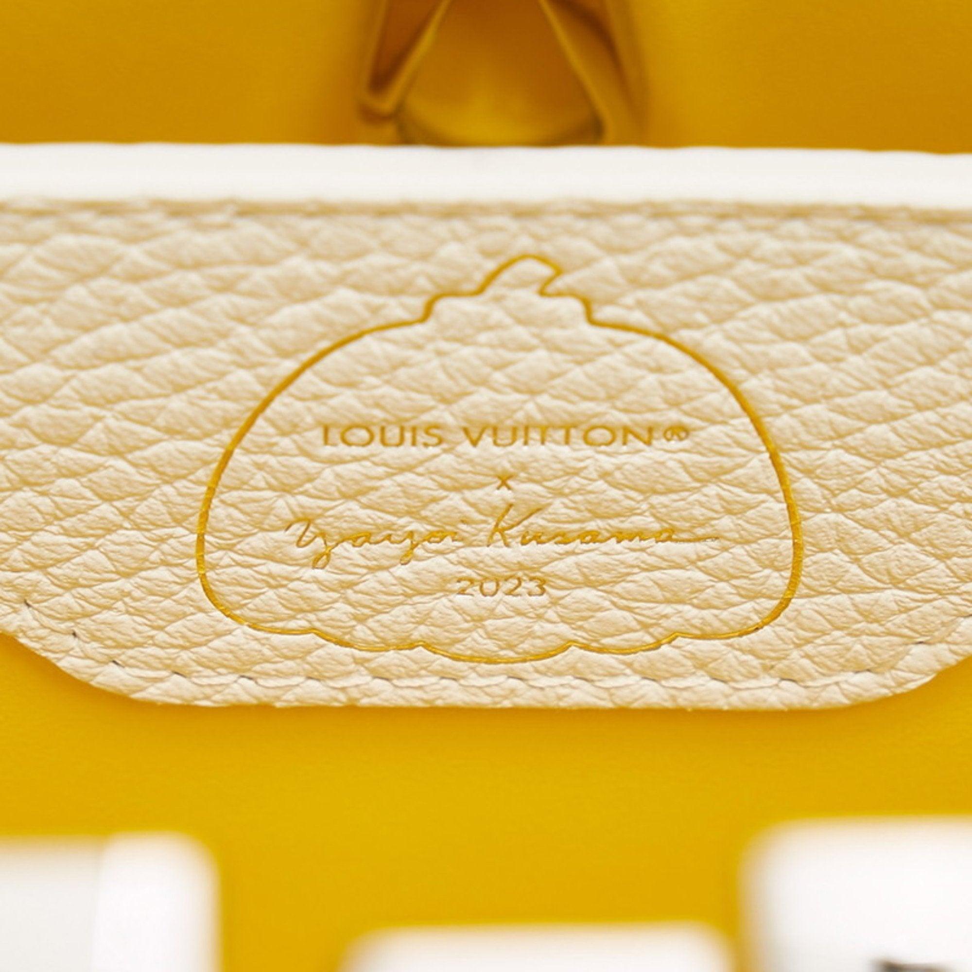 Louis Vuitton x Yayoi Kusama Capucine Painted Handbag Shoulder Bag For Sale 4