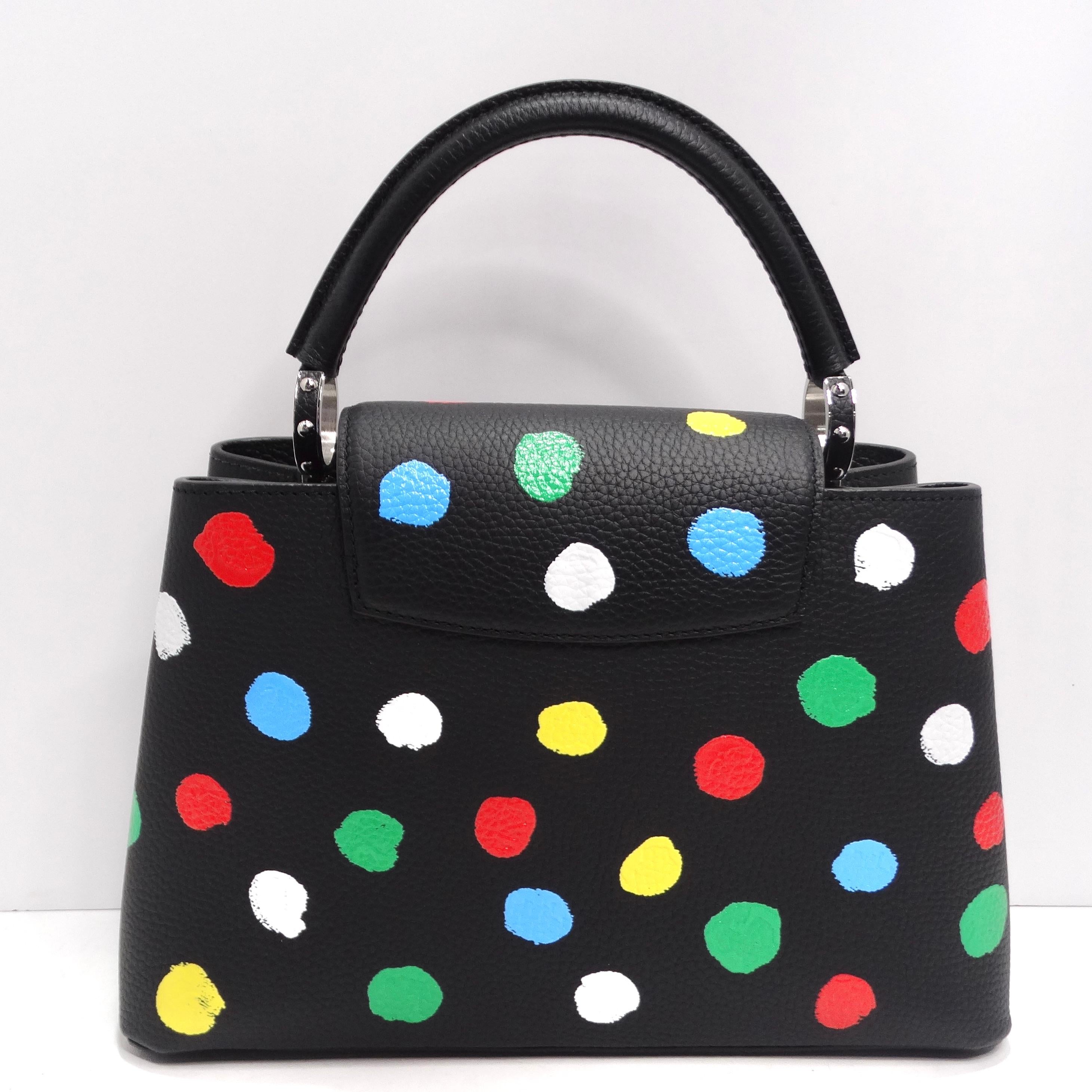 Louis Vuitton X Yayoi Kusama Infinity Dots Capucines MM Top-Handle Bag For Sale 1