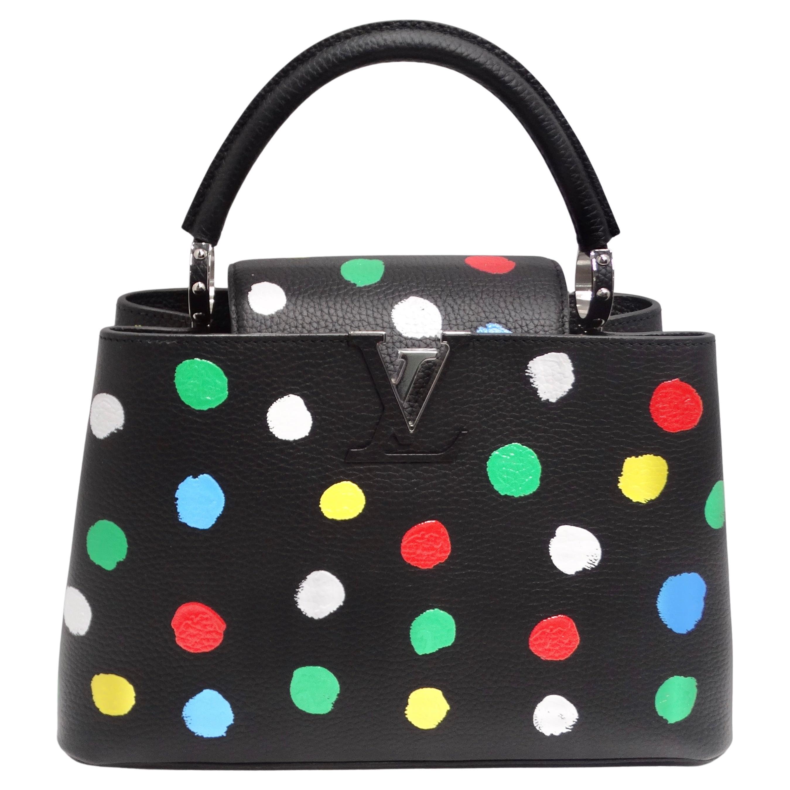 Louis Vuitton X Yayoi Kusama Infinity Dots Capucines MM Top-Handle Bag For Sale