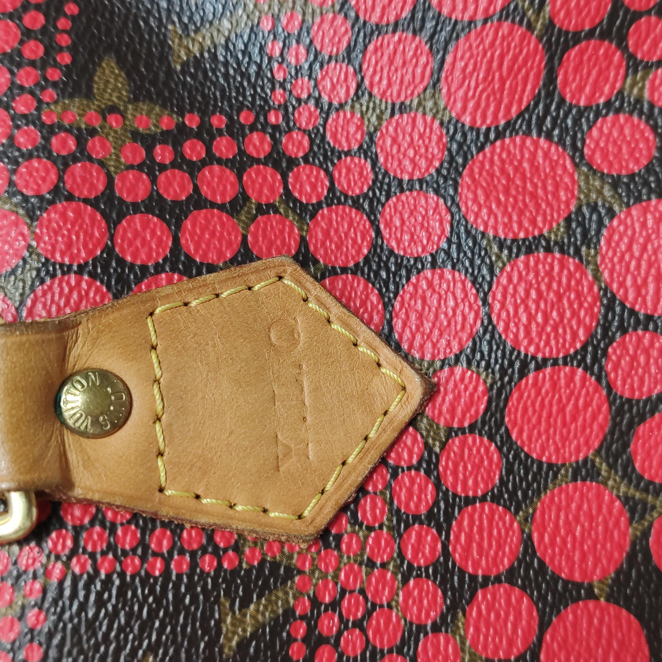 Louis Vuitton x Yayoi Kusama Edizione Limitata Borsa Speedy 30 Rossa con Manico Superiore in vendita 6