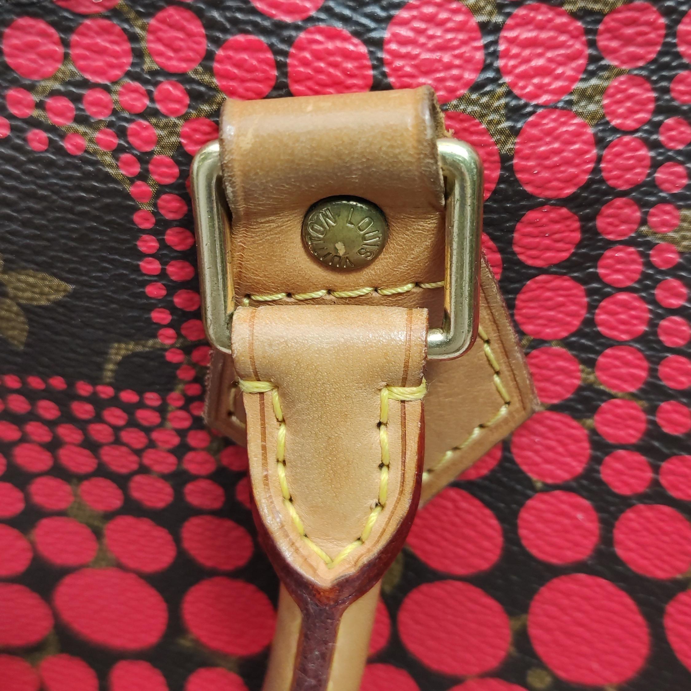 Louis Vuitton x Yayoi Kusama Edizione Limitata Borsa Speedy 30 Rossa con Manico Superiore in vendita 7