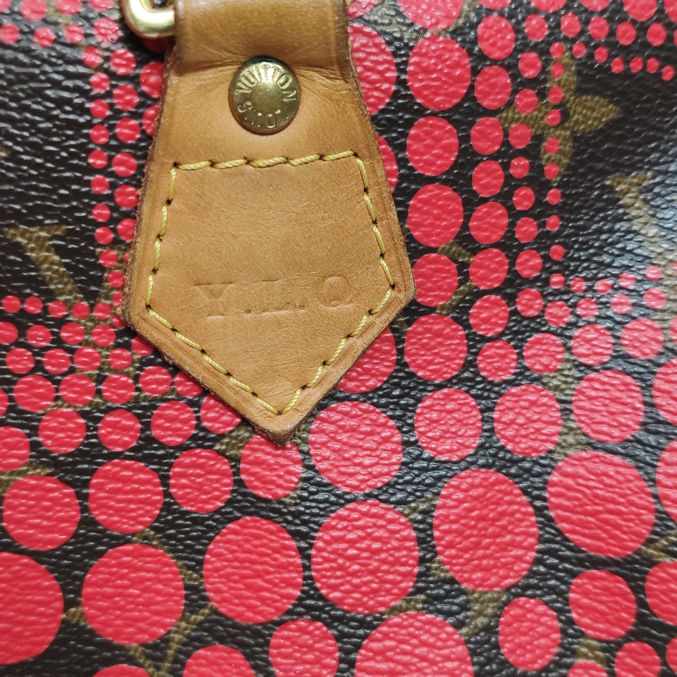 Louis Vuitton x Yayoi Kusama Edizione Limitata Borsa Speedy 30 Rossa con Manico Superiore in vendita 12
