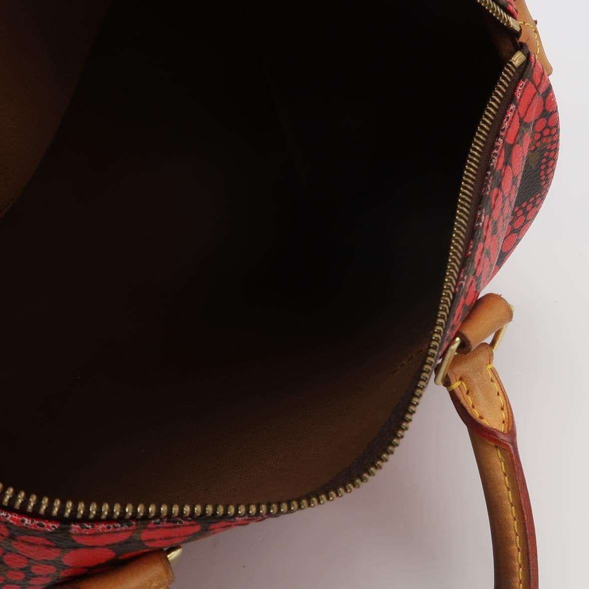 Donna Louis Vuitton x Yayoi Kusama Edizione Limitata Borsa Speedy 30 Rossa con Manico Superiore in vendita