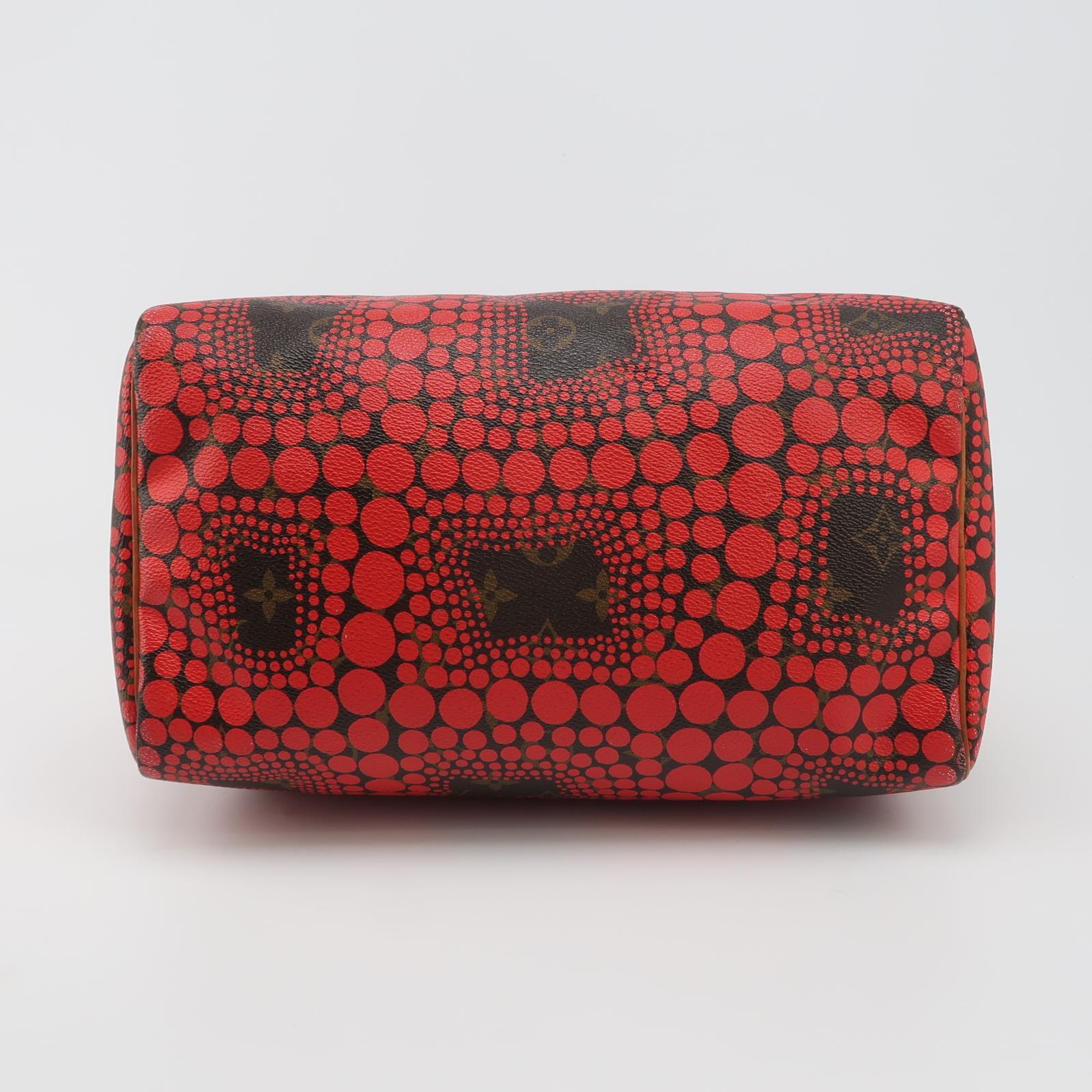 Louis Vuitton x Yayoi Kusama Edizione Limitata Borsa Speedy 30 Rossa con Manico Superiore in vendita 1