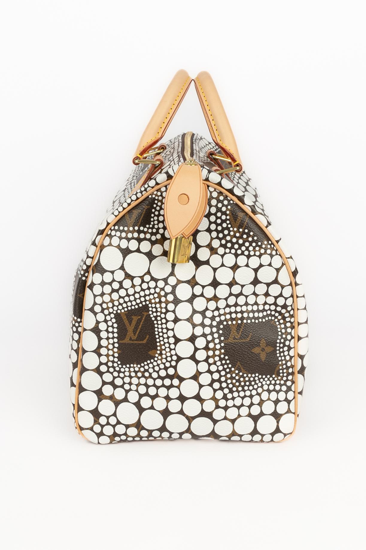 Grigio Louis Vuitton x Yayoi Kusama Mon Town 30 Speedy bag 2012 in edizione limitata in vendita