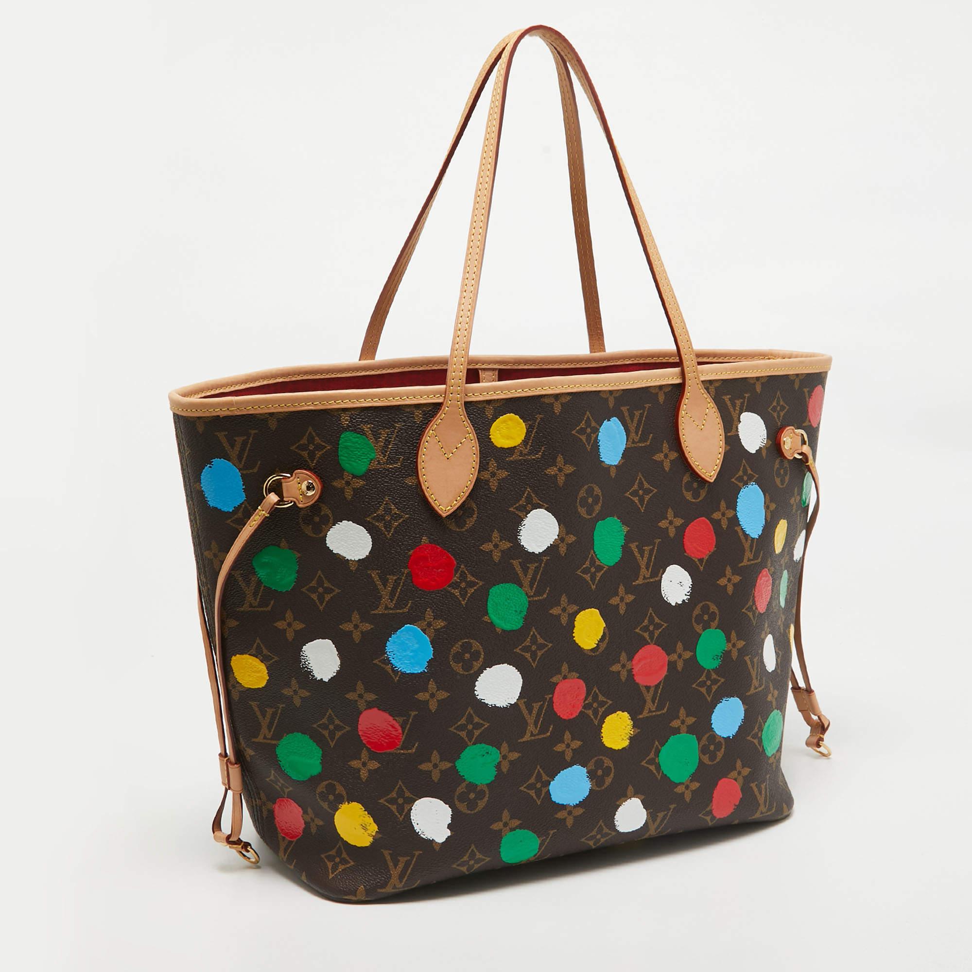 Black Louis Vuitton x Yayoi Kusama Monogram Dots Canvas Neverfull MM Bag