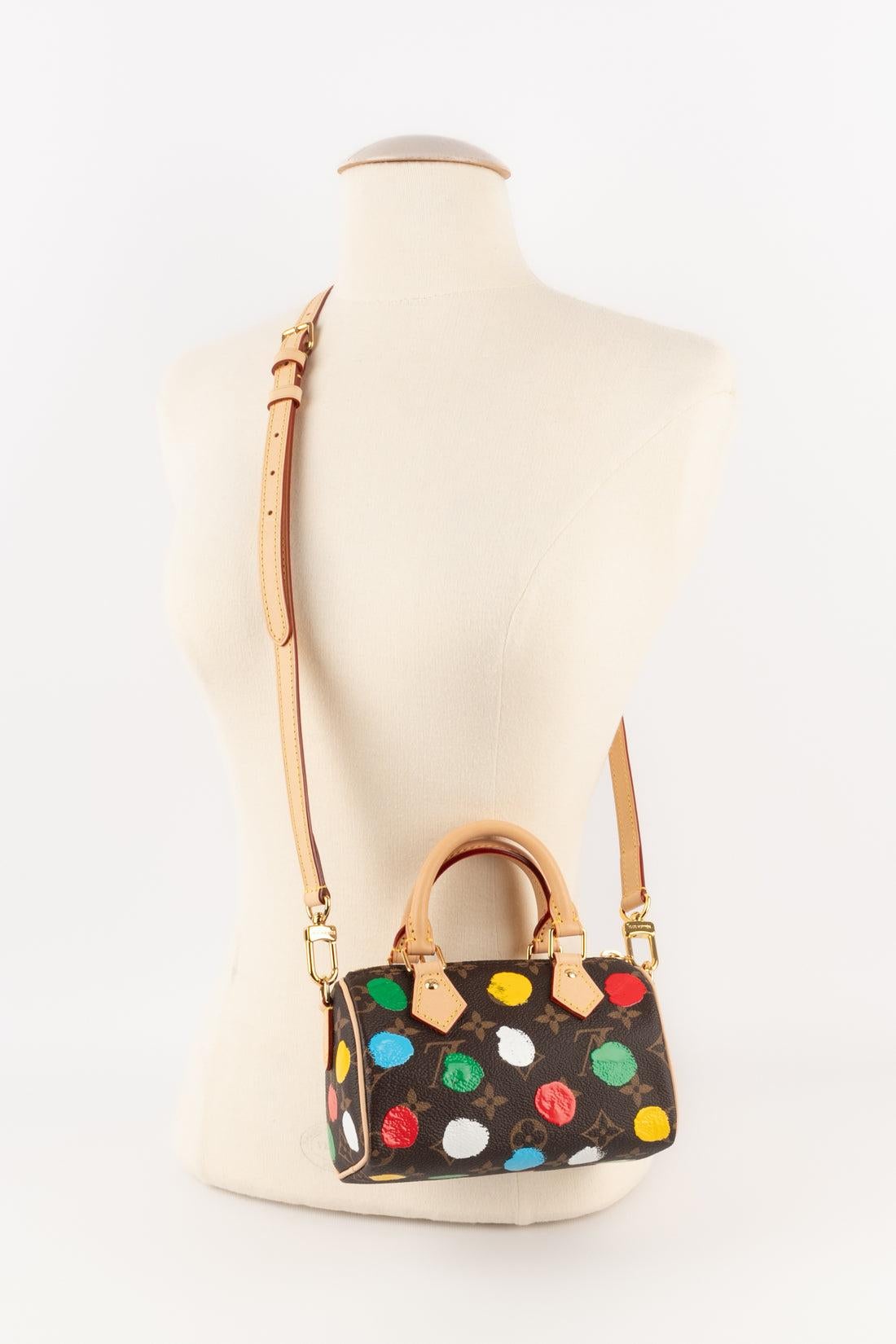 Louis Vuitton - (Made in France) 'Nano Speedy' bag made of multicolored Infinity Dots Monogram coated canvas and cowskin. Zip fastening and double handle. A 2023 Collection in collaboration with Yayoi Kusama. Limited Edition.

Additional
