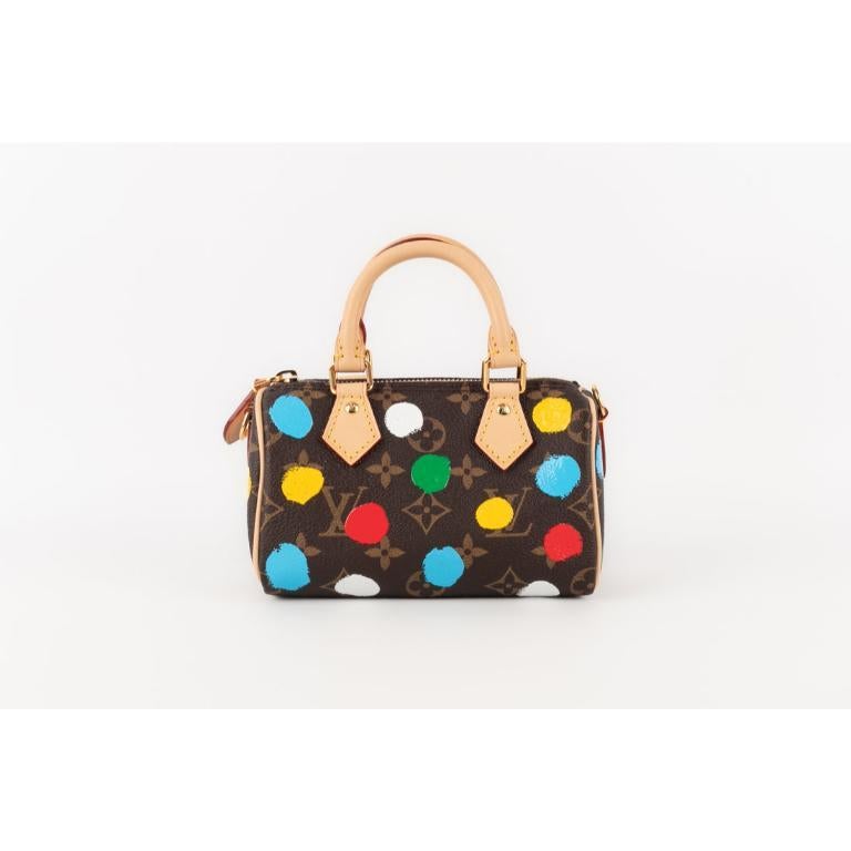 Louis Vuitton x Yayoi Kusama Nano Speedy Monogram Bag, 2023 In Excellent Condition In SAINT-OUEN-SUR-SEINE, FR
