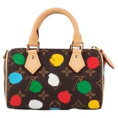 Louis Vuitton x Yayoi Kusama Nano Speedy Monogrammierte Tasche mit Monogramm, 2023